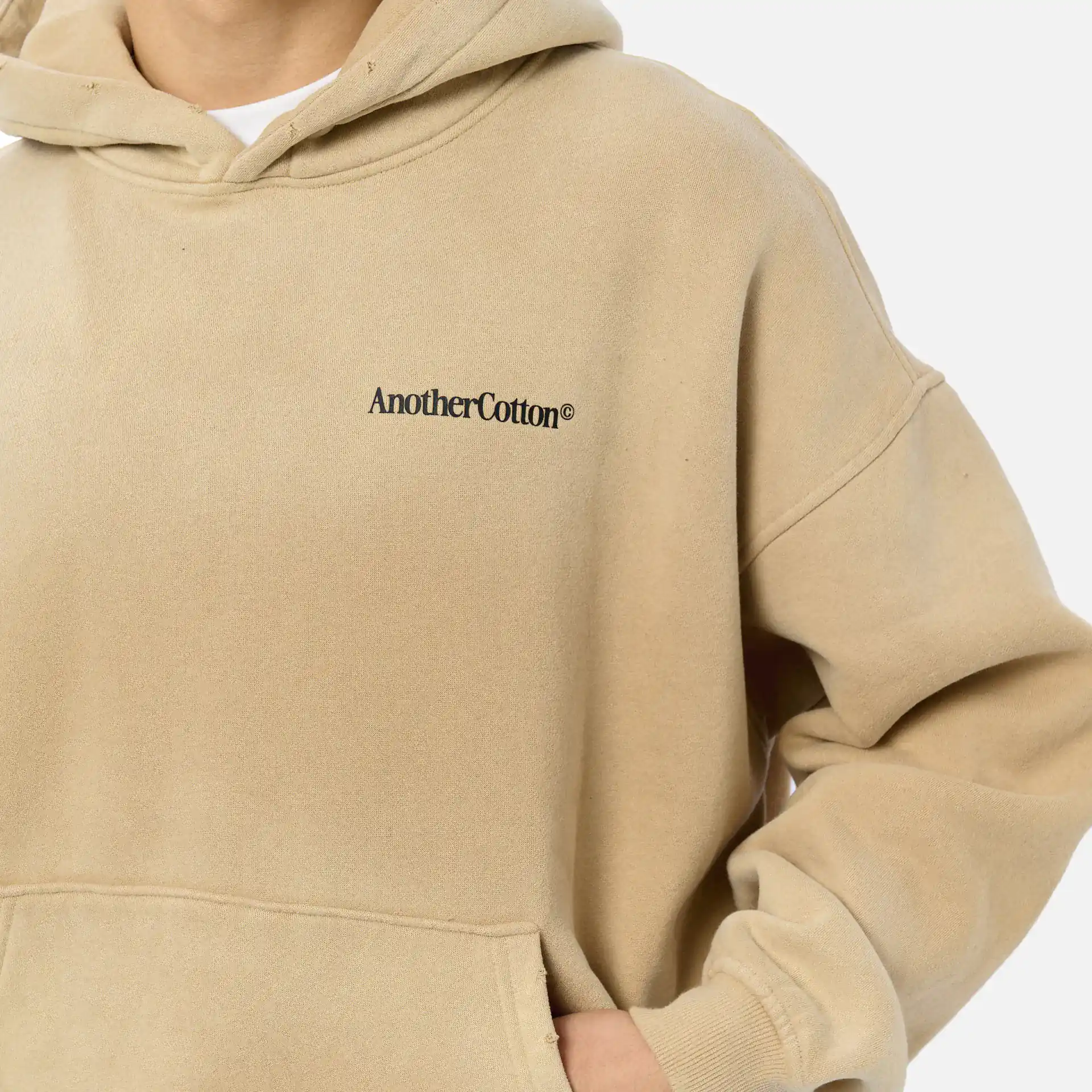 Another Cotton More Espresso Oversized Hoodie Beige