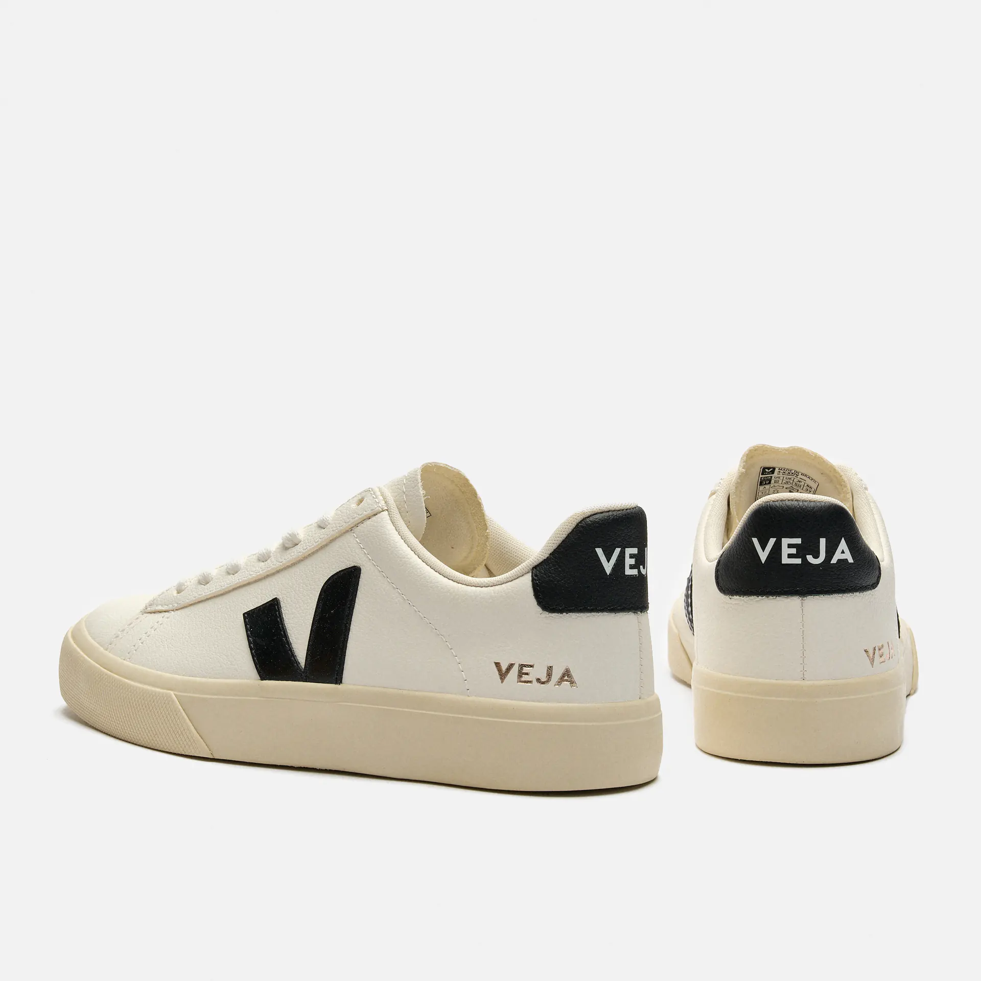 Veja Campo Chromefree Leather Sneaker Extra White/ Black