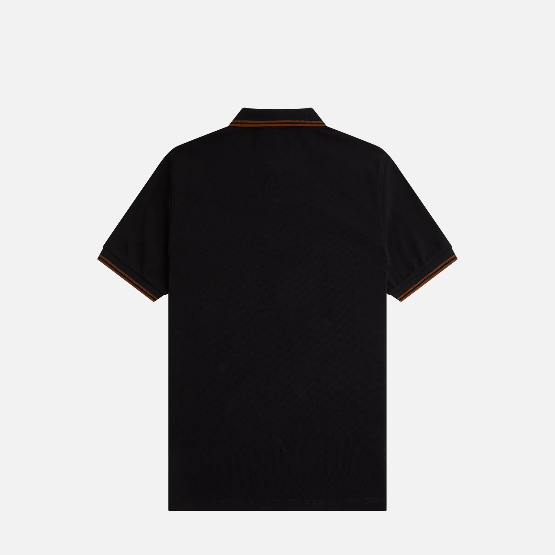 Fred Perry Twin Tipped Polo Shirt Black/Whiskey Brown