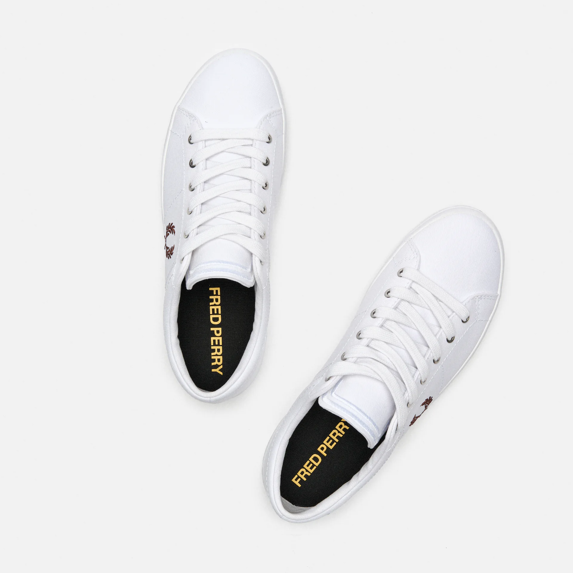 Fred Perry Baseline Twill Sneakers White/Carrington Brick