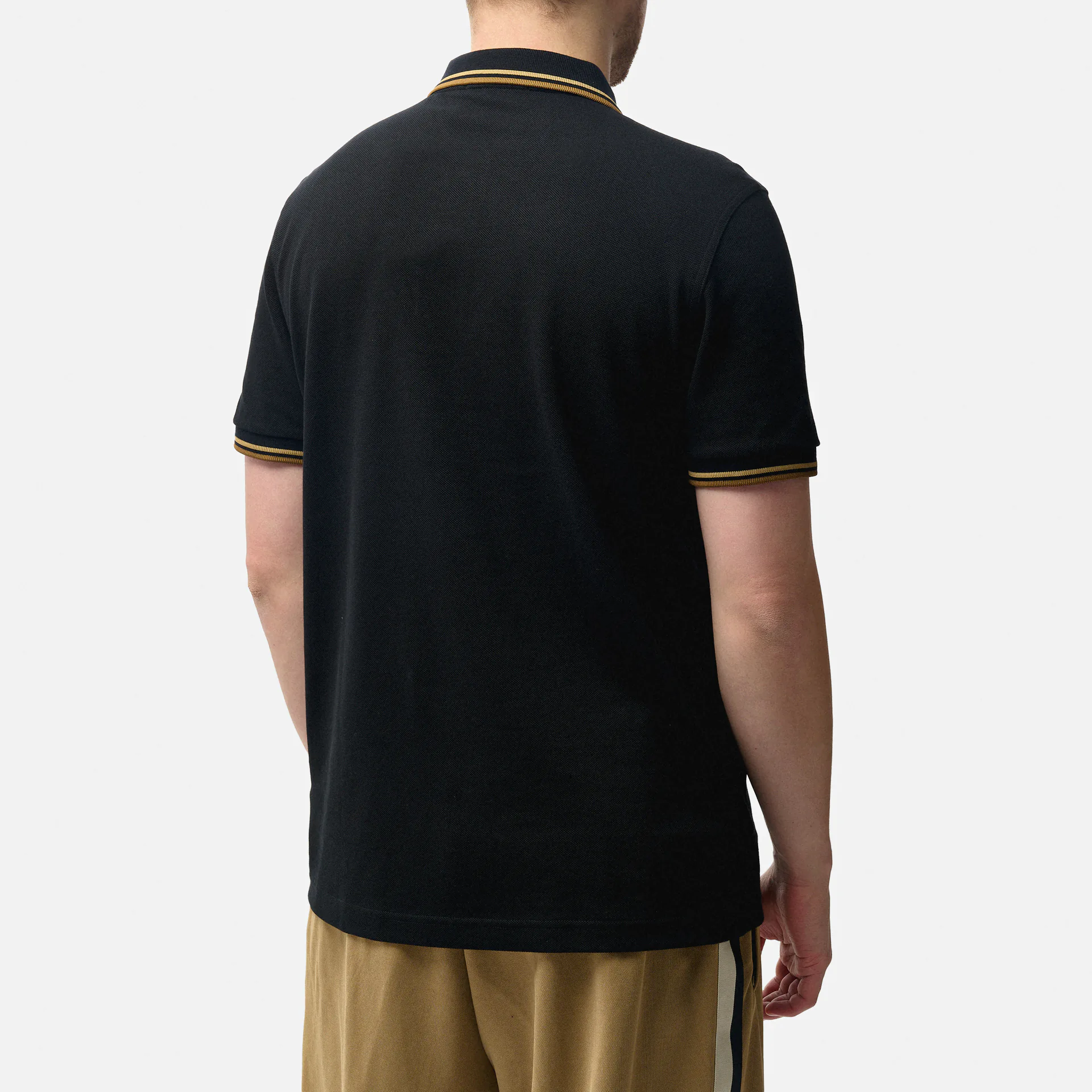 Fred Perry Twin Tipped Polo Shirt Black/Warm Stone/Shaded Stone