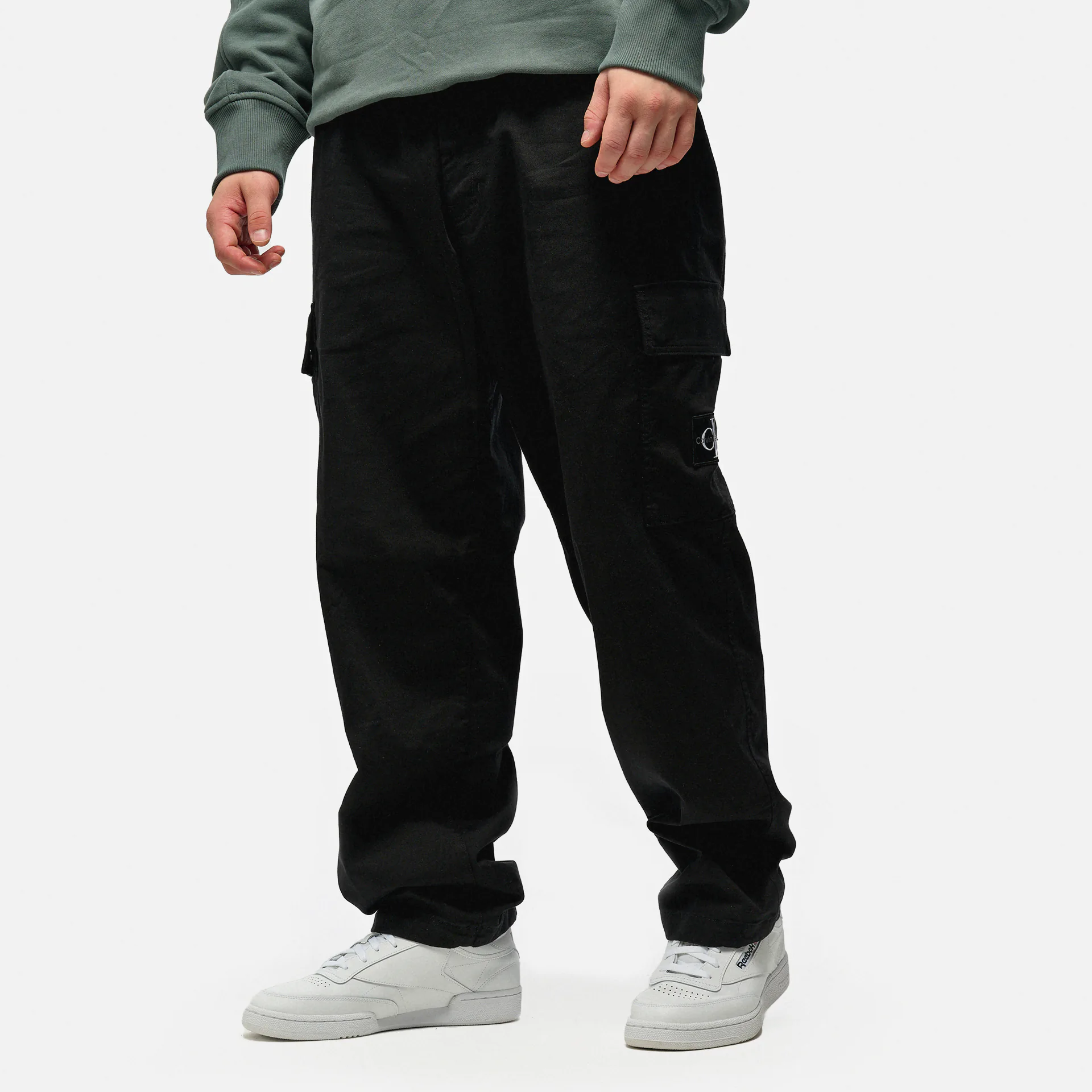 Calvin Klein Jeans Regular Straight Cargo Pants Black