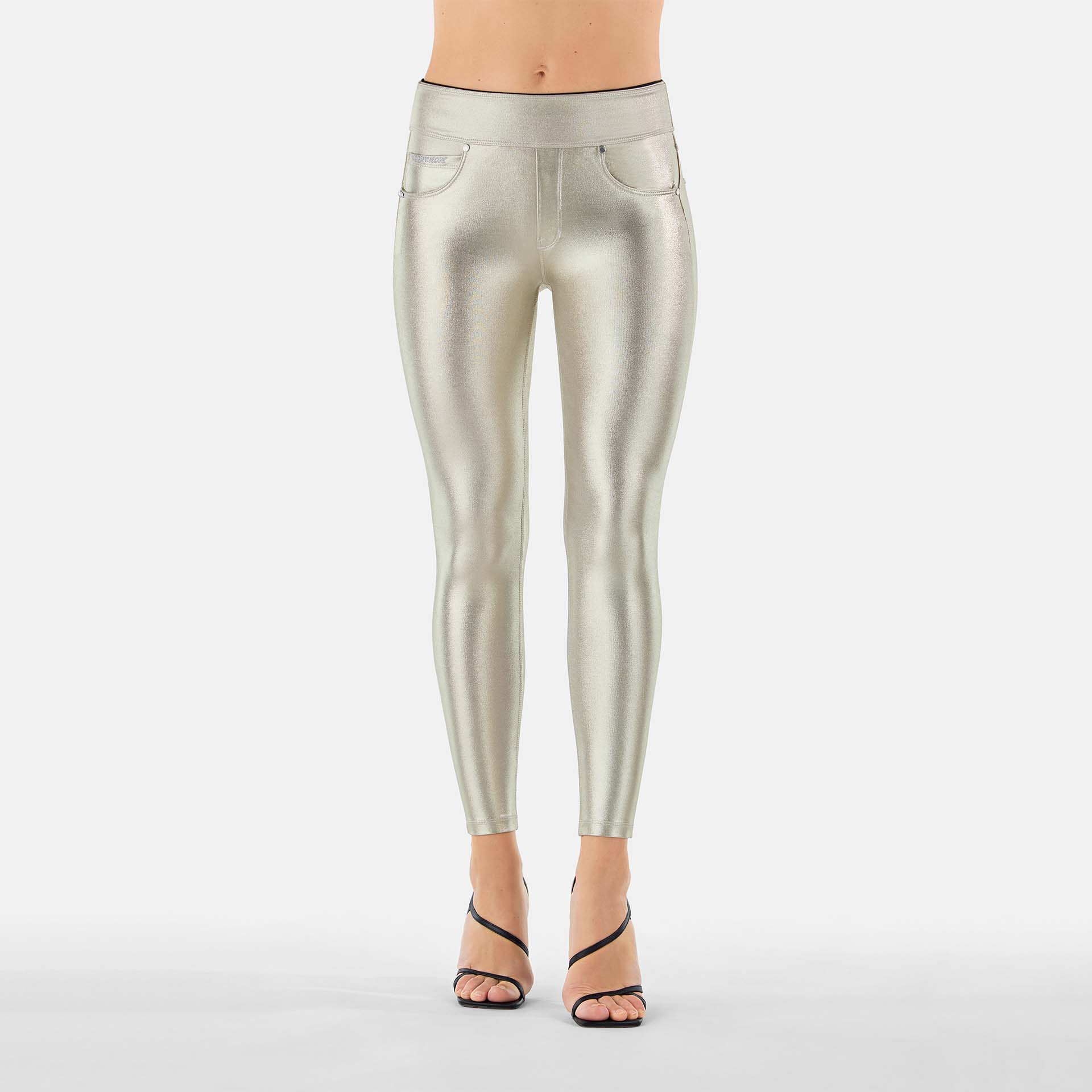 Freddy N.O.W. Yoga Skinny Pants  Gold/Wet Effect