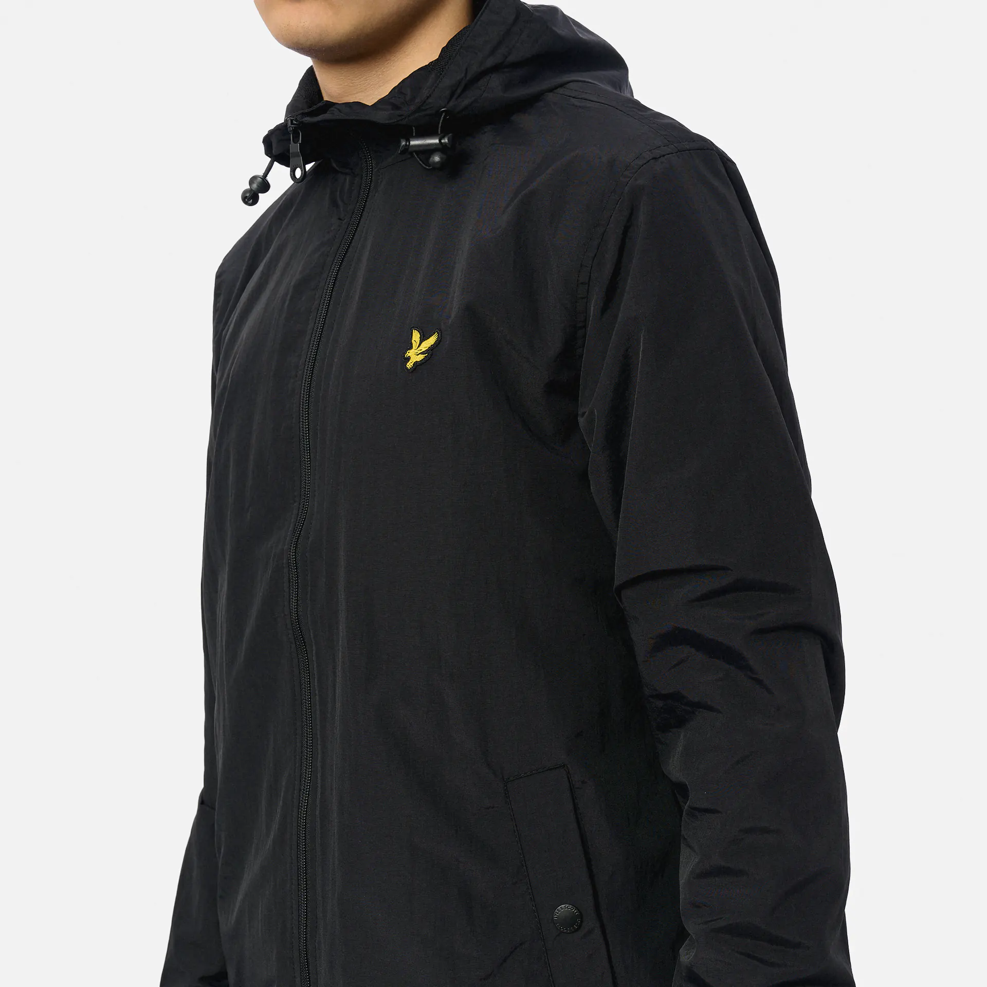 Lyle & Scott Zip Through Hooded Jacket Jet Black