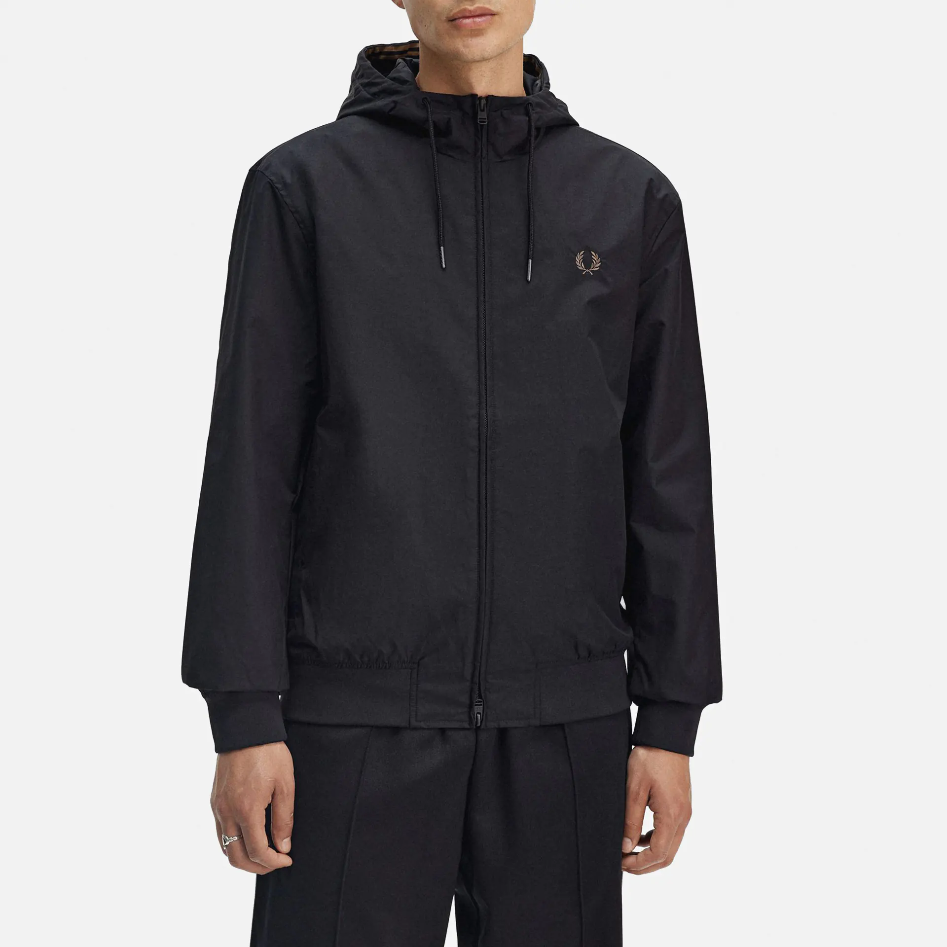 Fred Perry Hooded Brentham Jacket Black