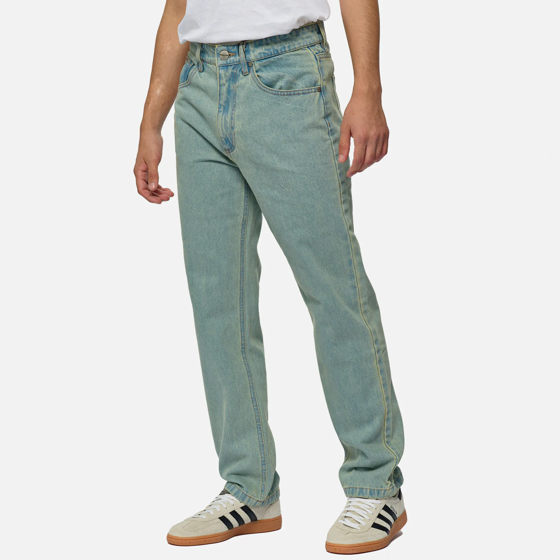 PEGADOR Baltra Baggy Jeans Sand Washed Blue