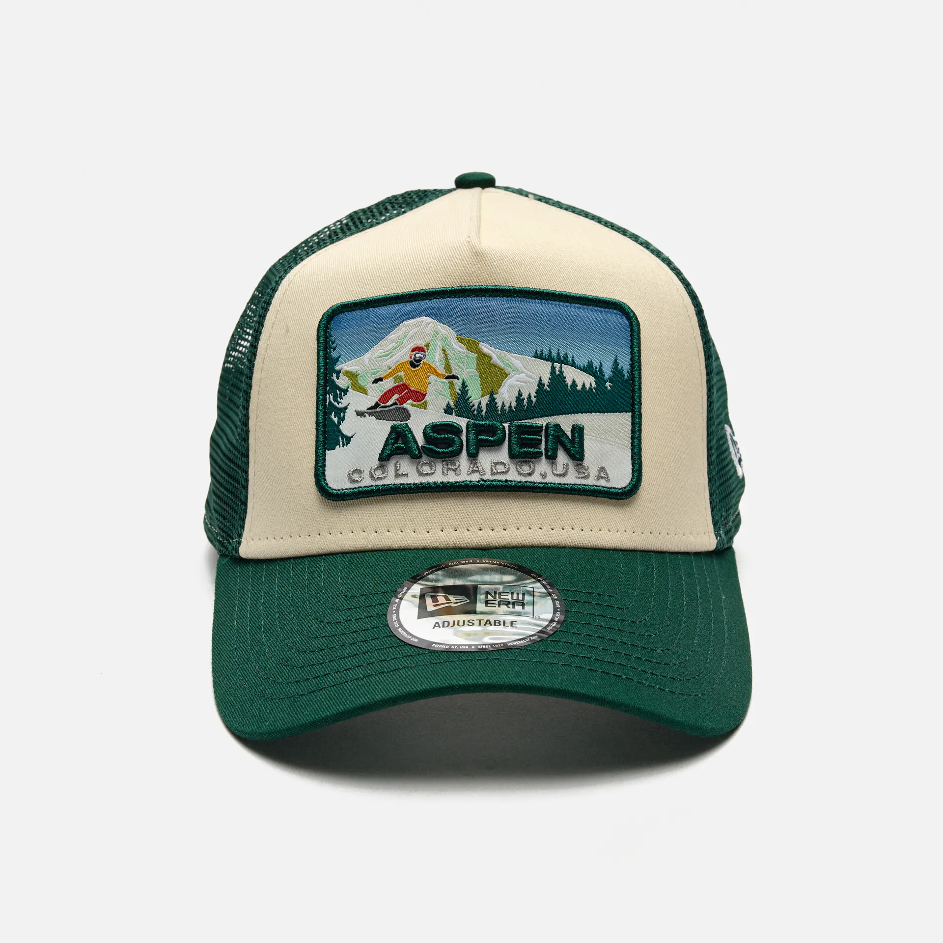 New Era Ski Patch Trucker Cap Dark Green