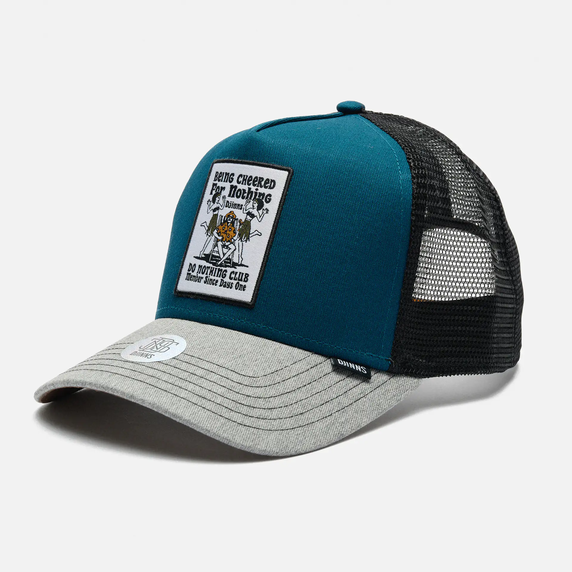 DJINNS Trucker Cap HFT Being Cheered Petrol/Heather Grey