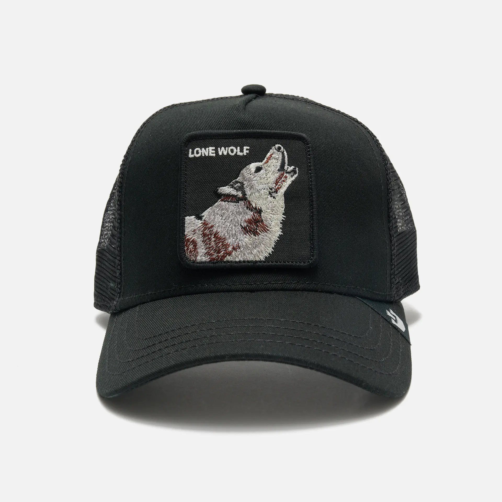 Goorin Bros The Lone Wolf Baseball Trucker Cap Black