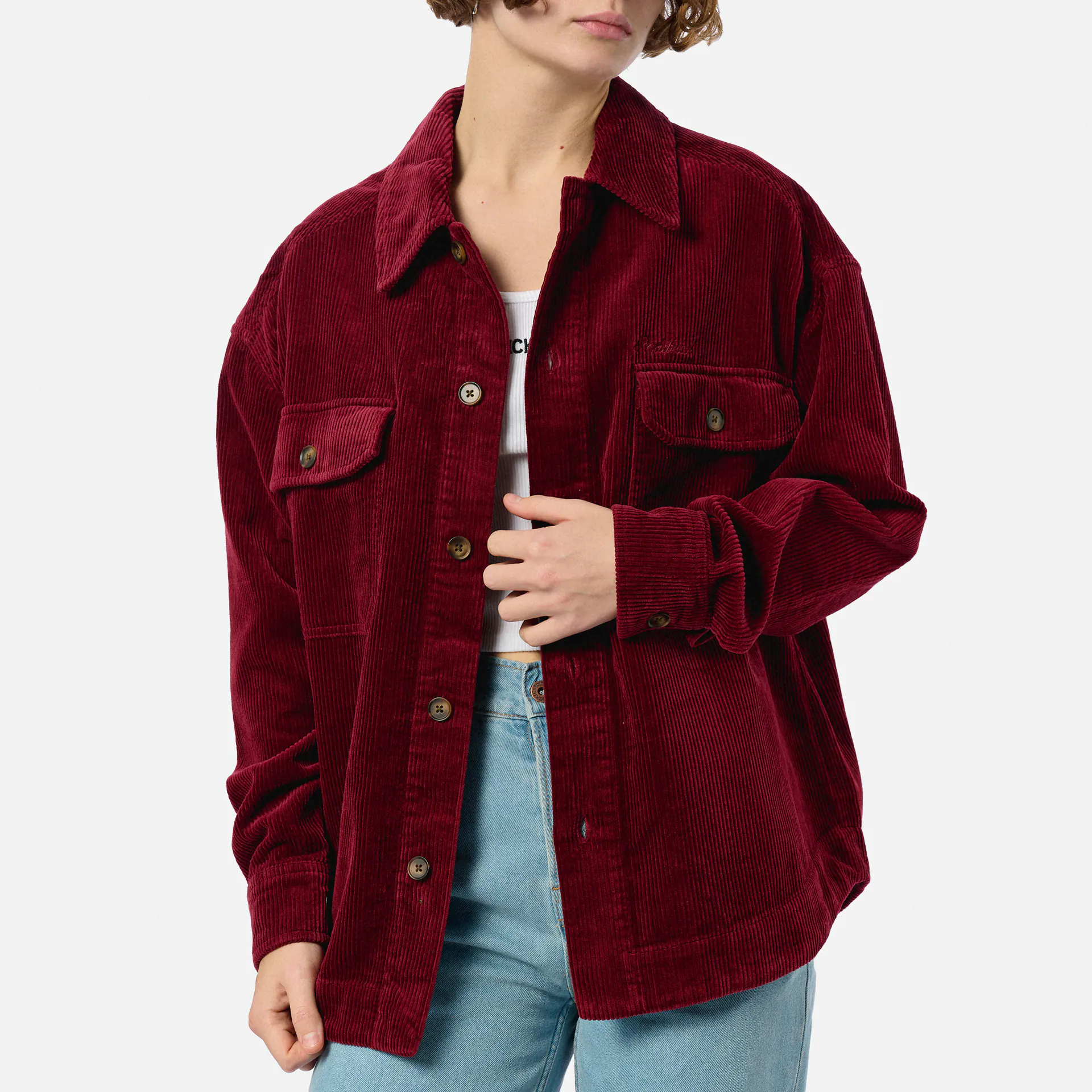 Prohibited Corduroy Overshirt Bordeaux