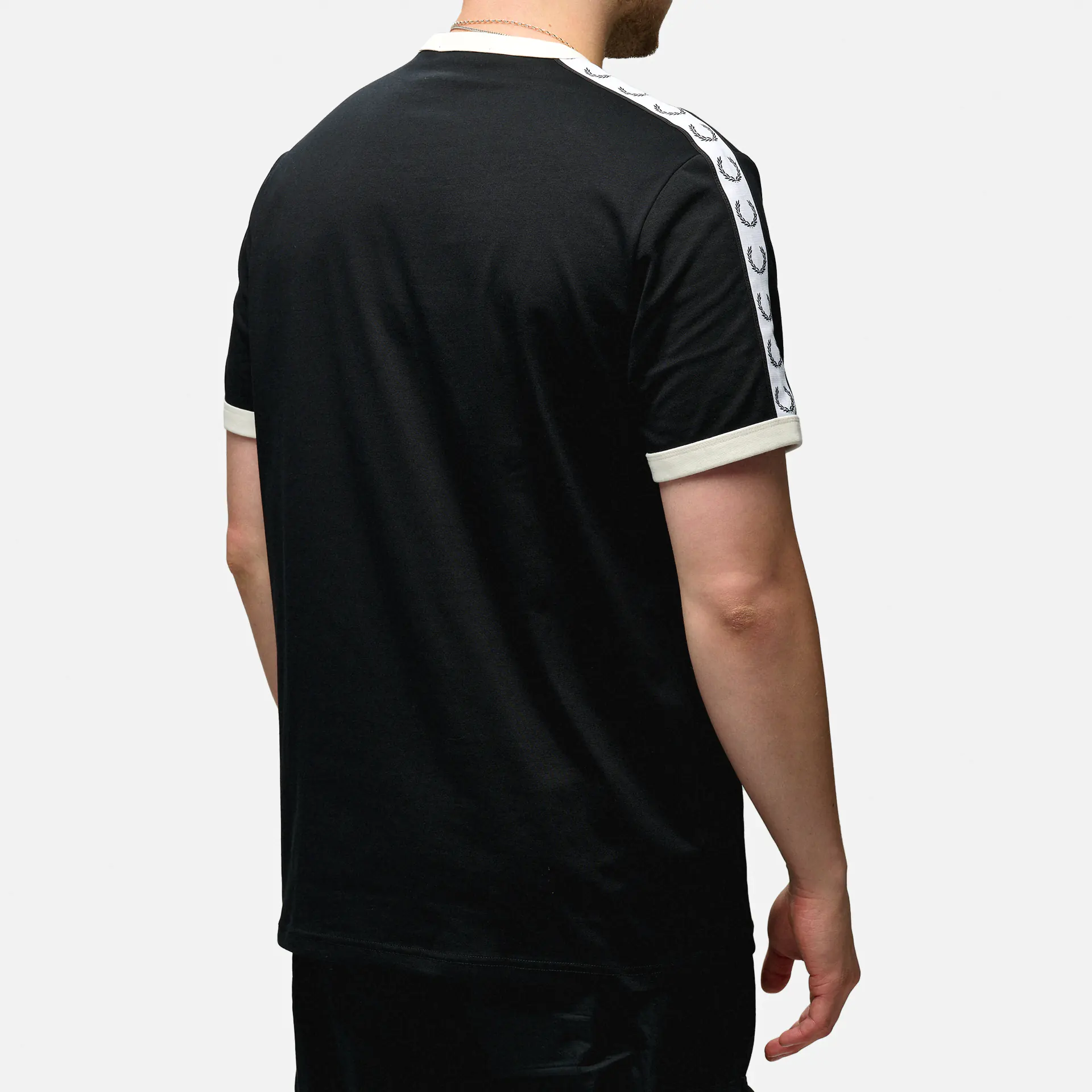 Fred Perry Taped Ringer T-Shirt Black