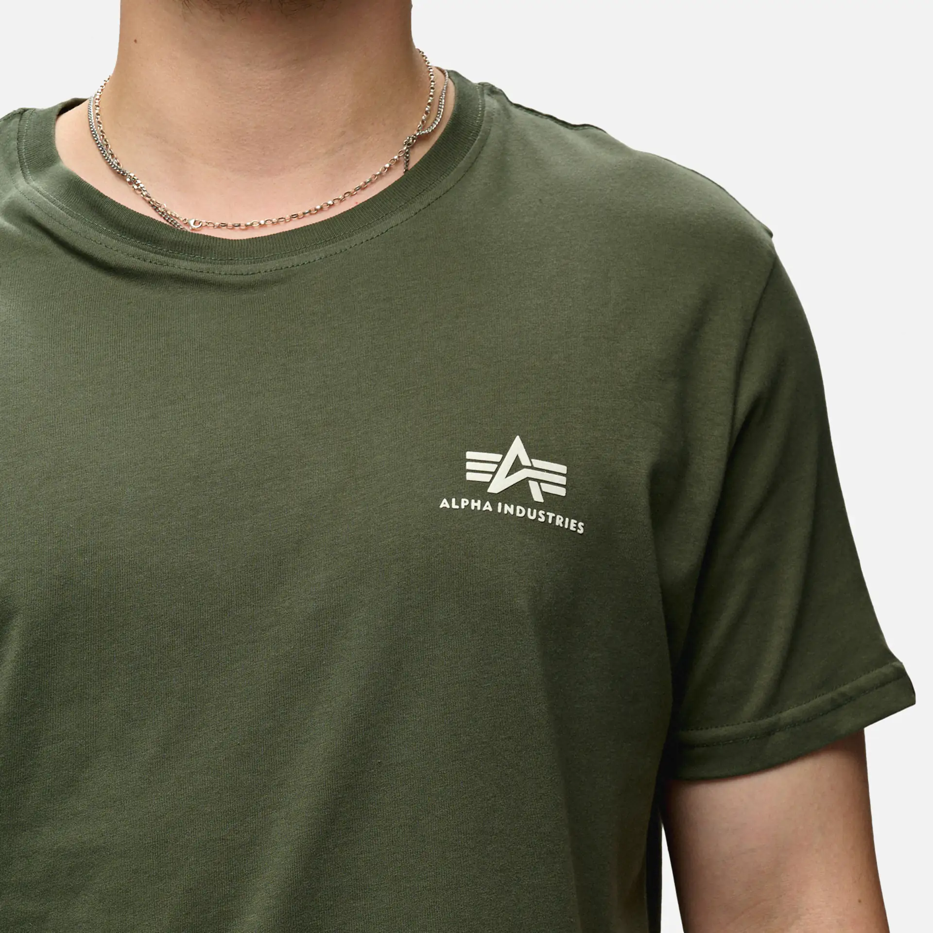 Alpha Industries Basic T-Shirt Small Logo Dark Olive