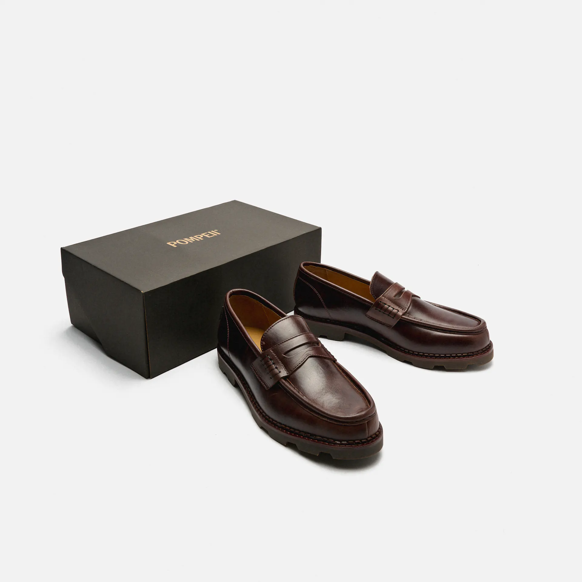 POMPEII Modena Leather Loafer Roast