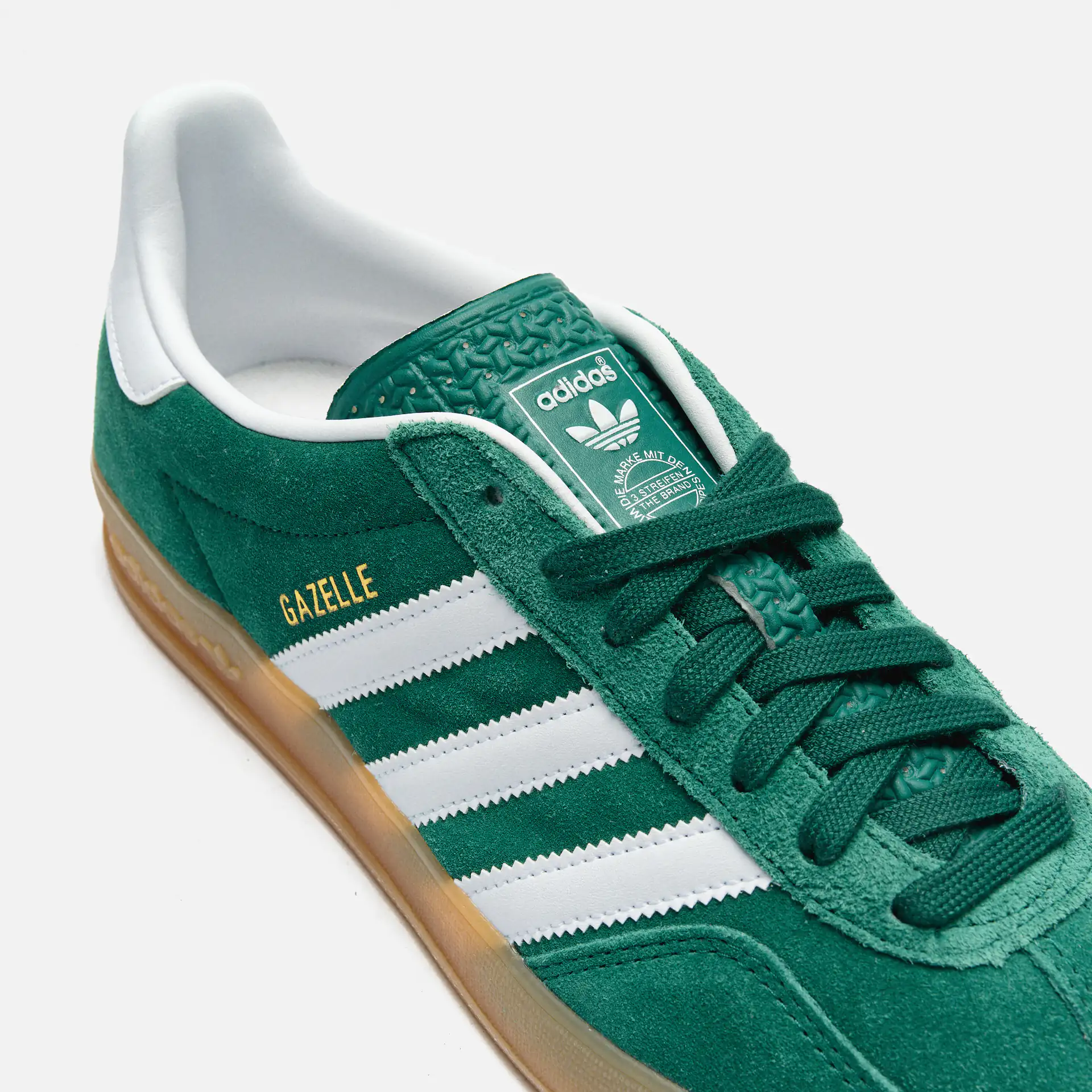 adidas Originals Gazelle Indoor Sneaker Collegiate Green/Footwear White/Gum