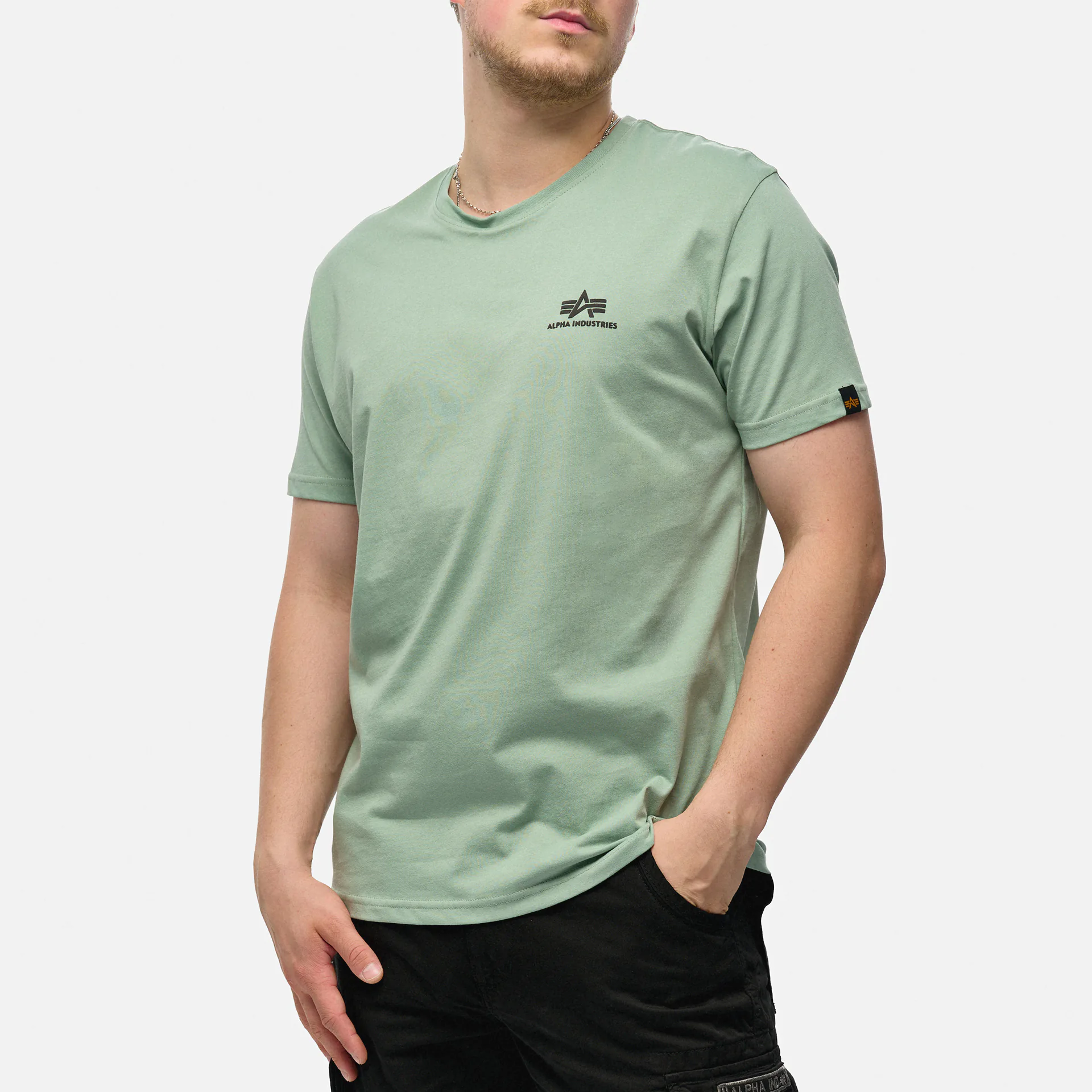 Alpha Industries Basic T-Shirt Small Logo Dusty Green