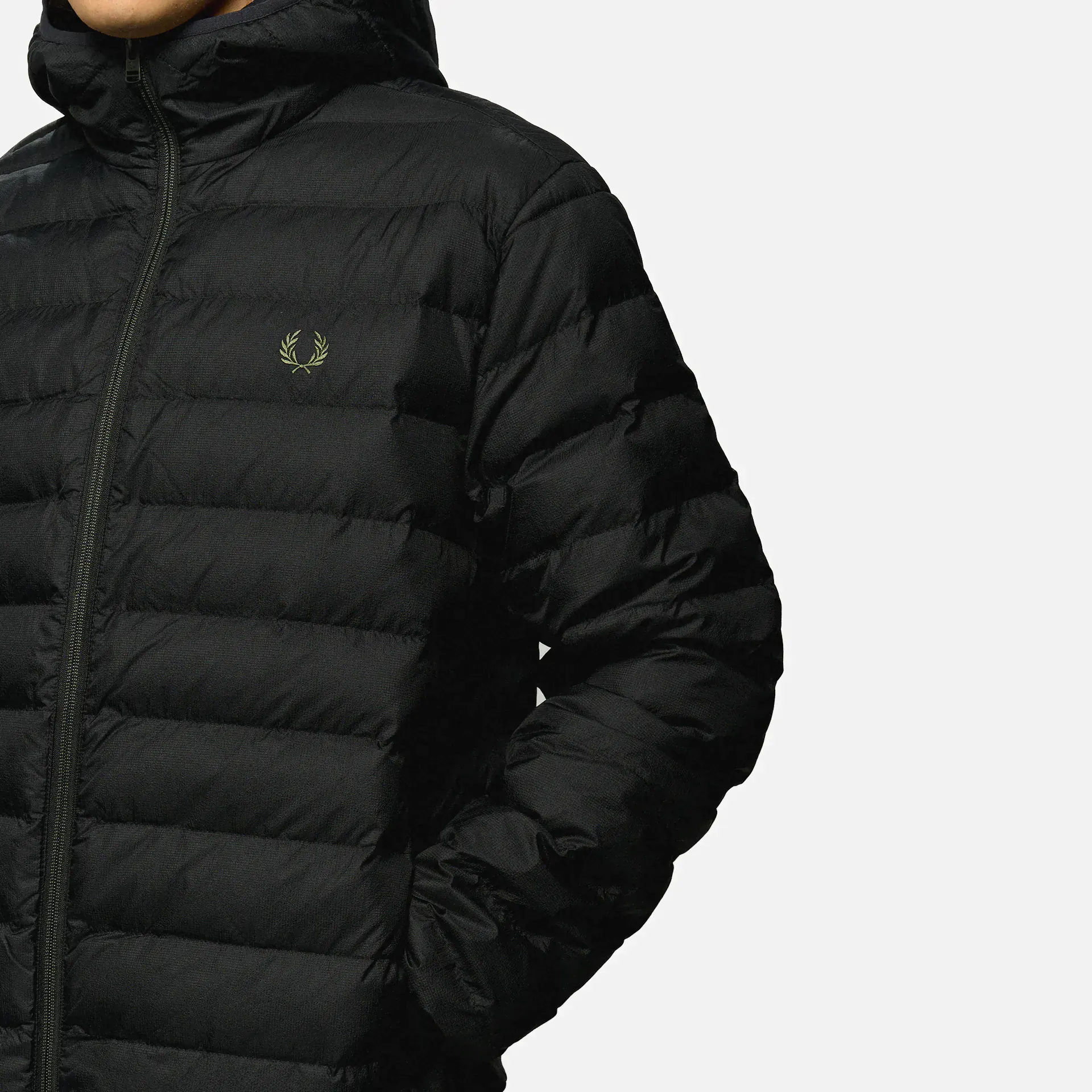 Fred Perry Hooded Insulated Jacket Black