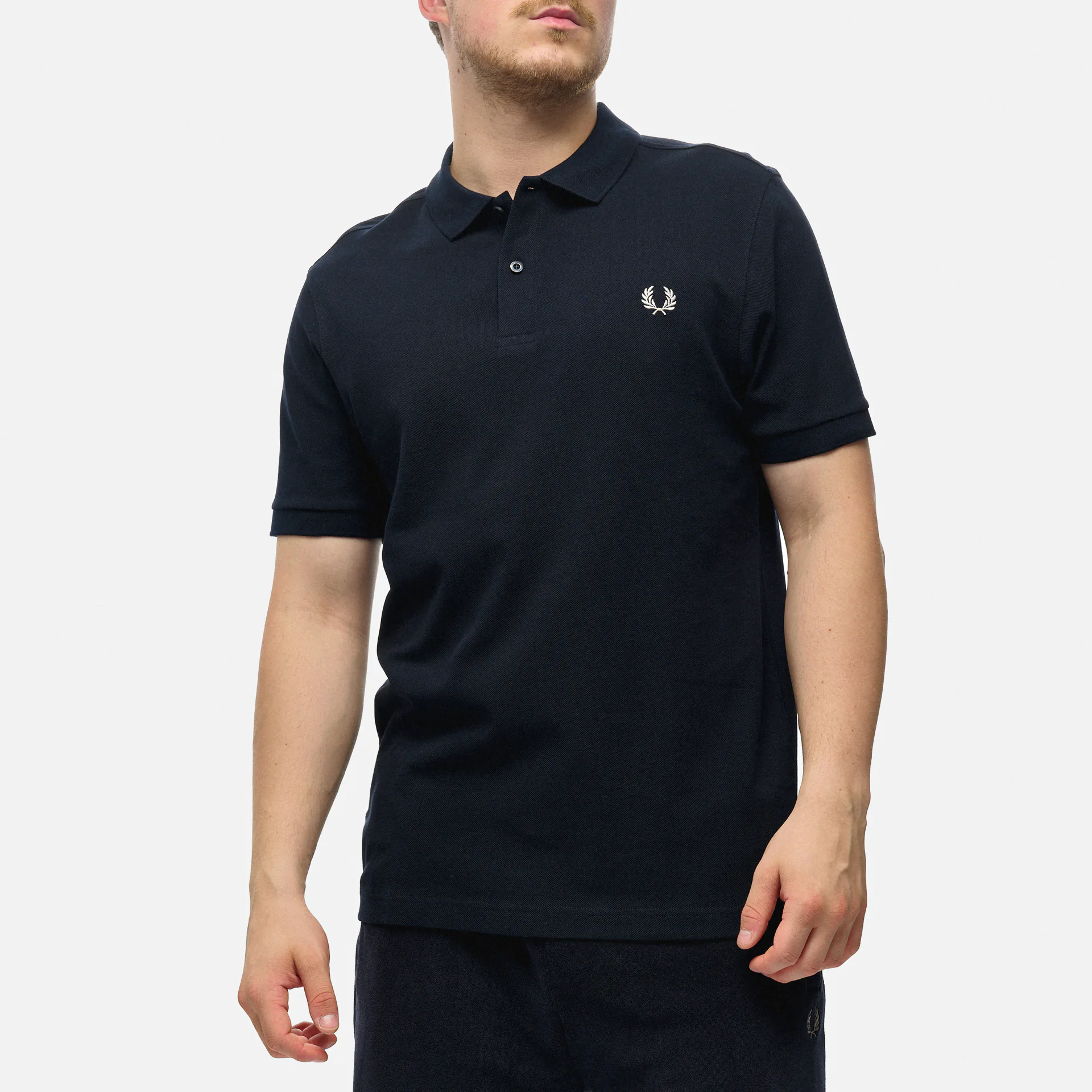 Fred Perry Plain Polo Shirt Navy