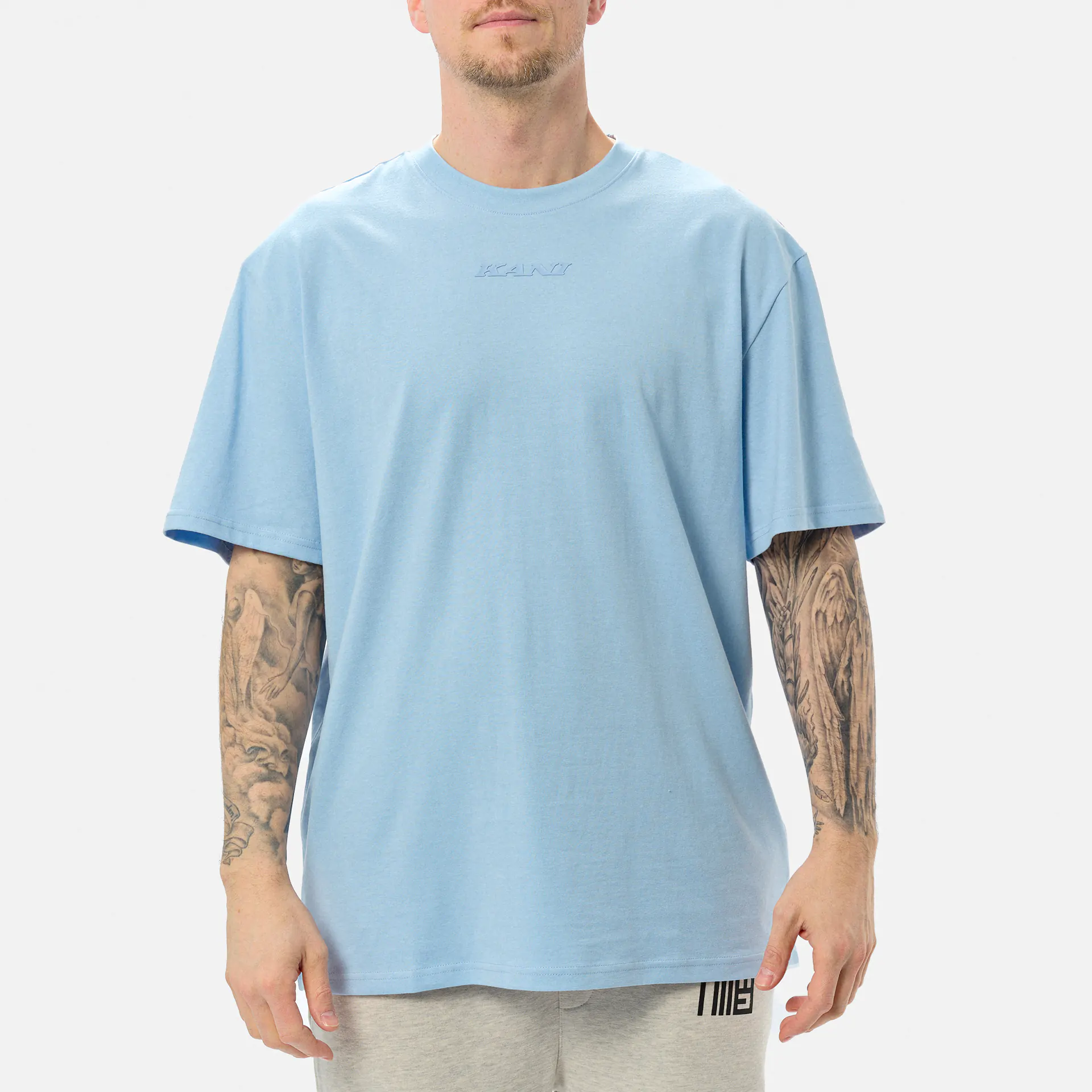 Karl Kani Retro T&L Backprint T-Shirt Light Blue/White