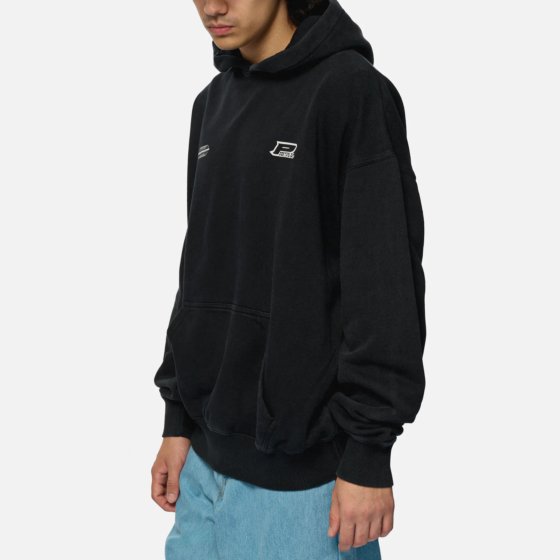 PEGADOR Lance Oversized Hoodie Vintage Black