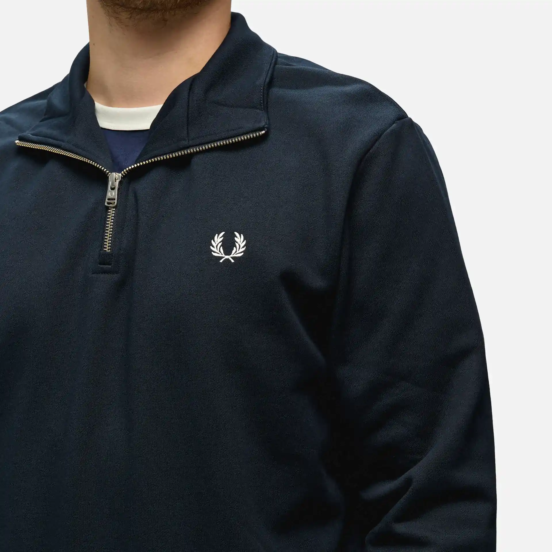 Fred Perry Half Zip Sweatshirt Navy