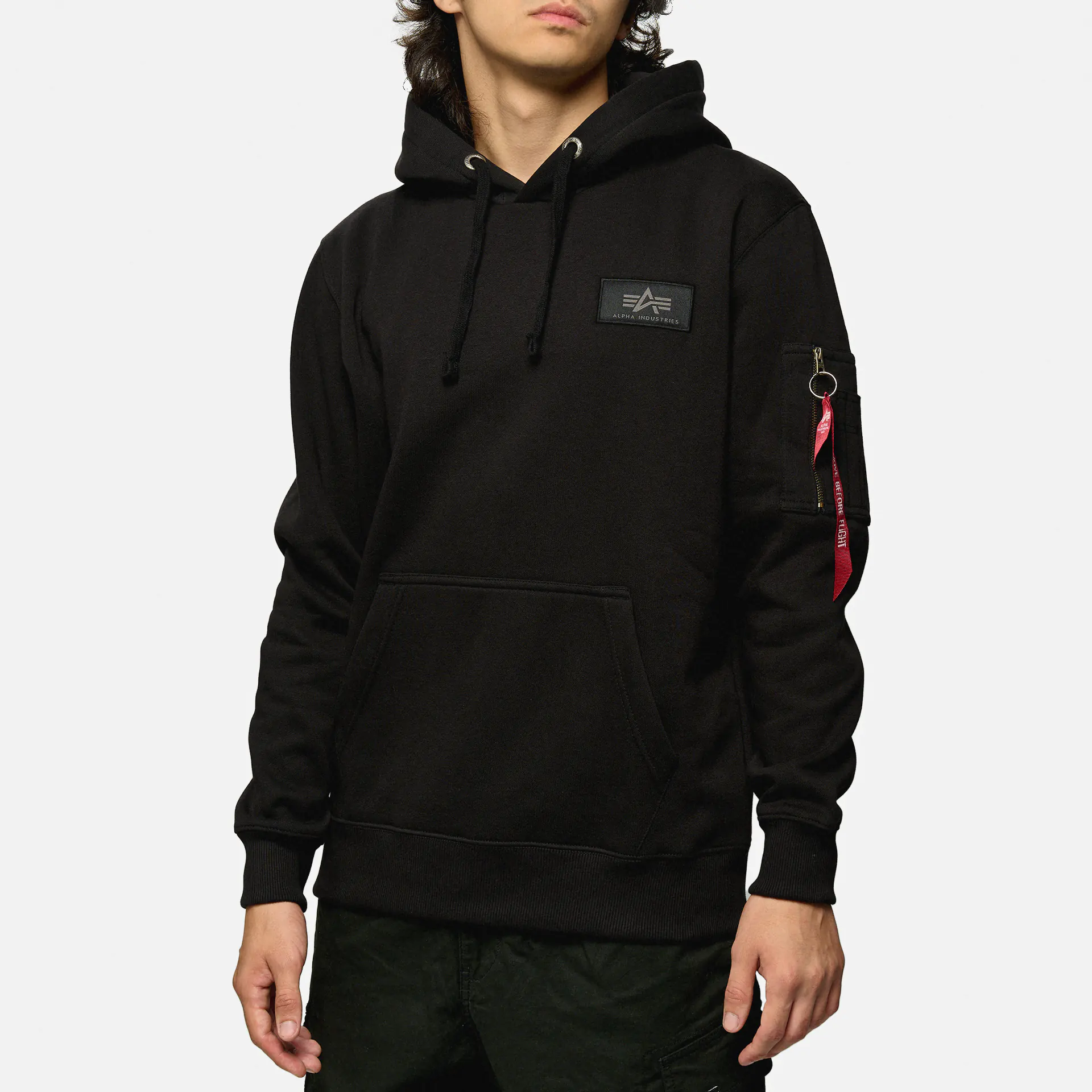 Alpha Industries Back Print Hoody Black