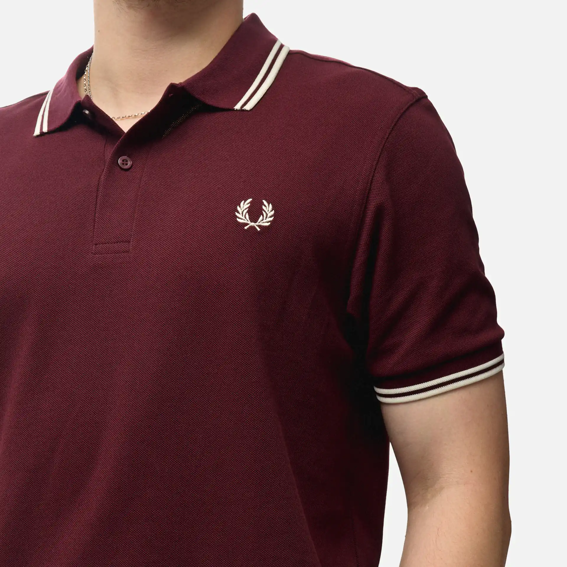 Fred Perry Twin Tipped Polo Shirt Oxblood