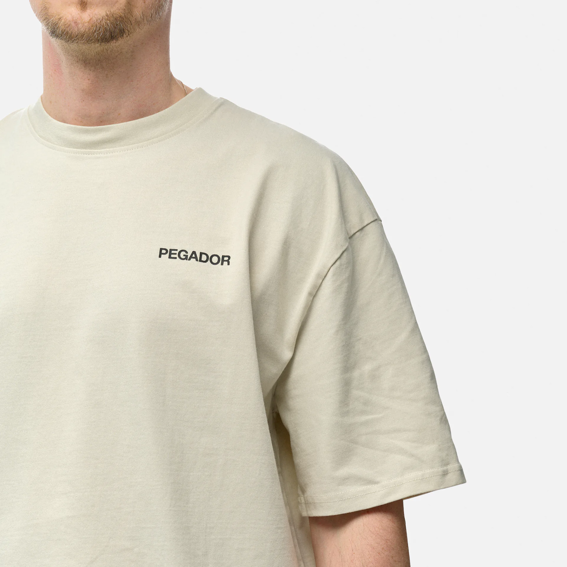 PEGADOR Aleso Oversized T-Shirt Washed Salty Cream