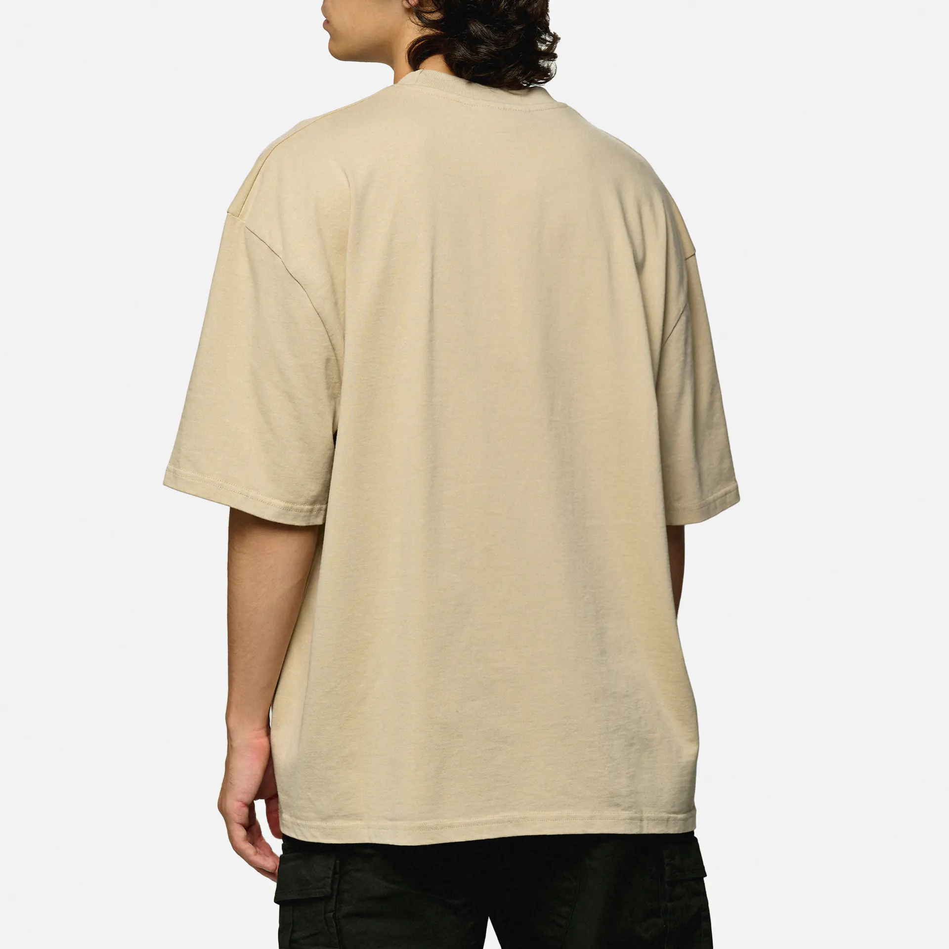 PEGADOR Logo Oversized T-Shirt Washed Light Beige