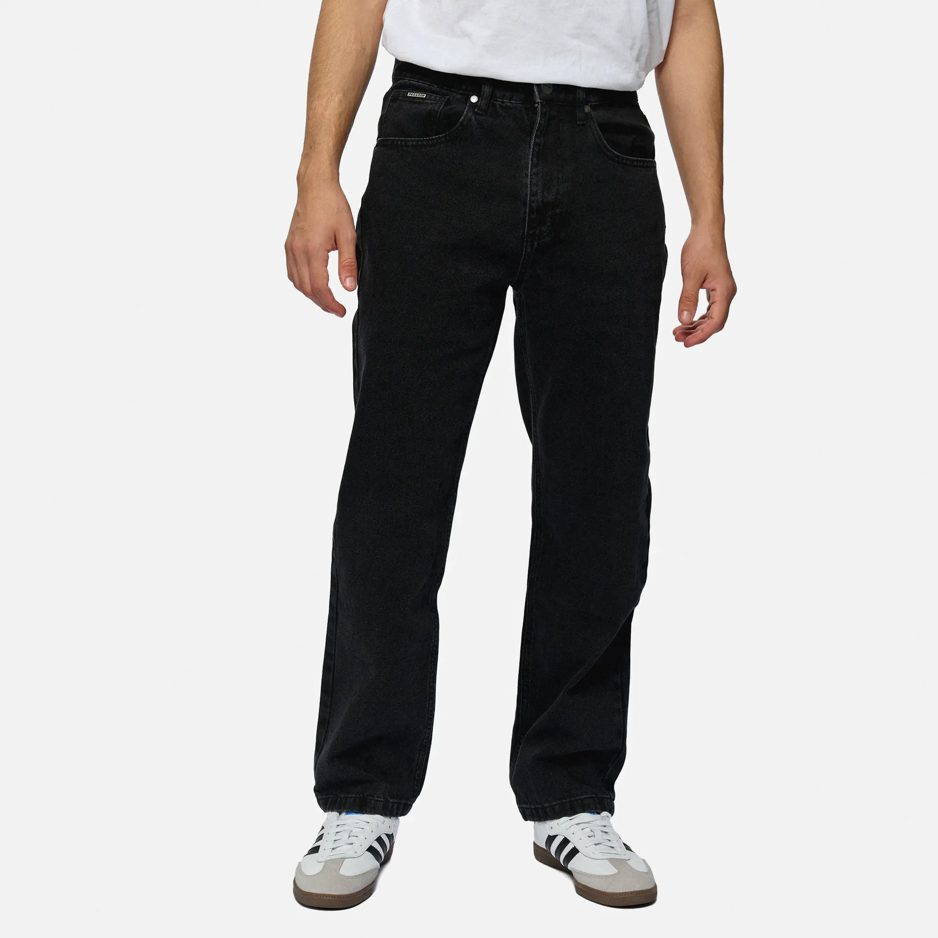 PEGADOR Baltra Baggy Jeans Washed Black