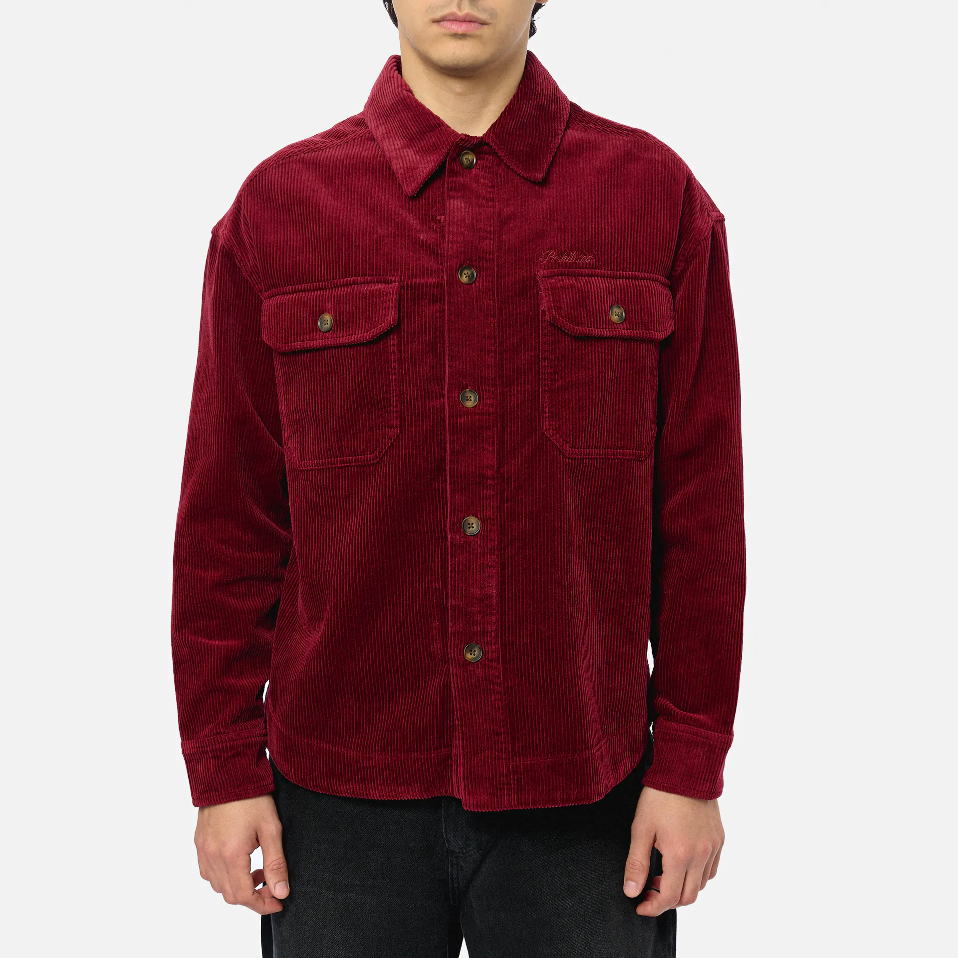 Prohibited Corduroy Overshirt Bordeaux