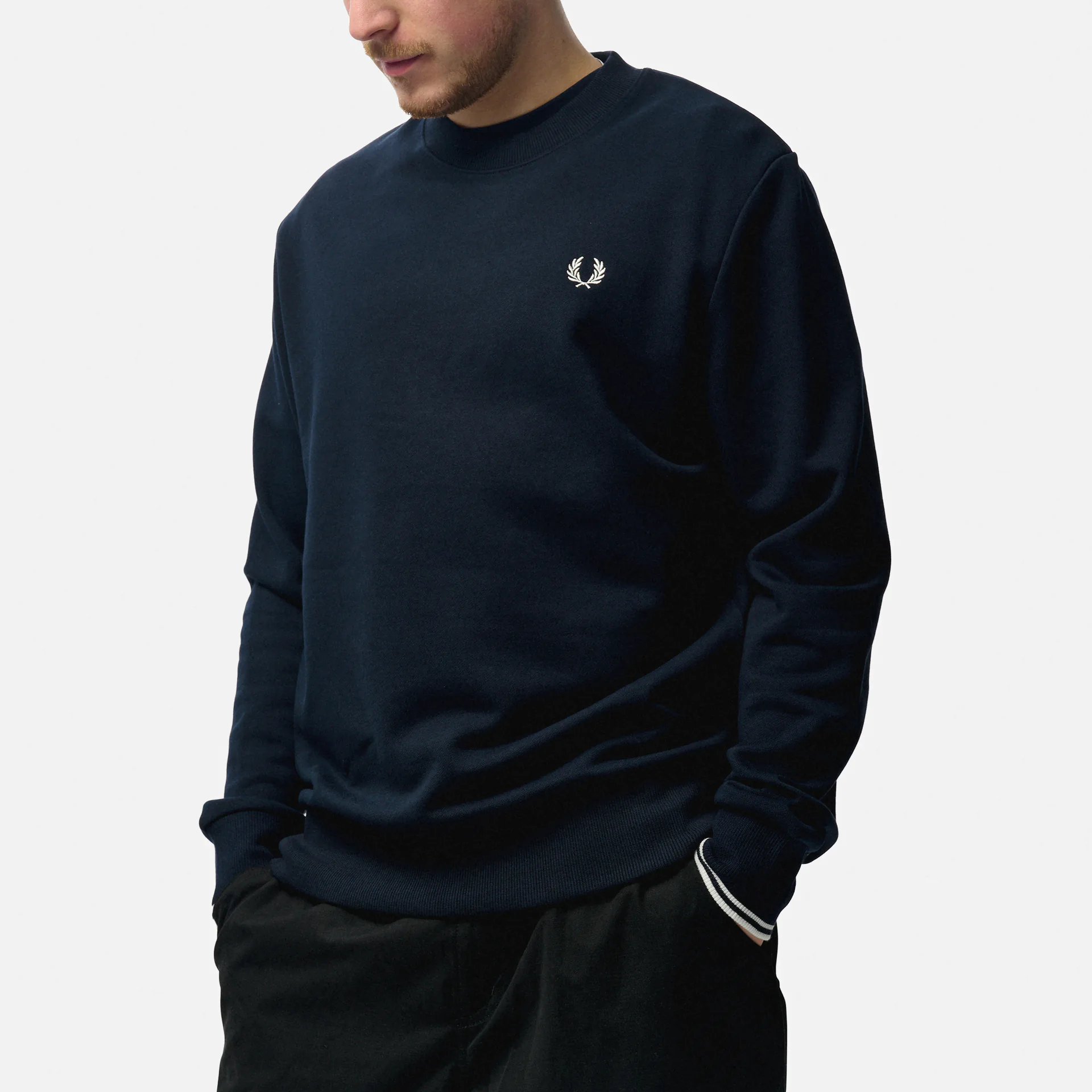 Fred Perry Crew Neck Sweatshirt Navy