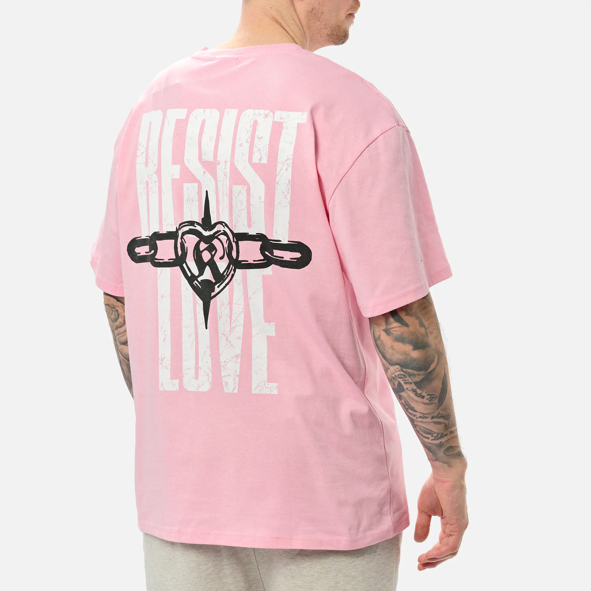 Karl Kani Woven Signature Resist Love T-Shirt Rose