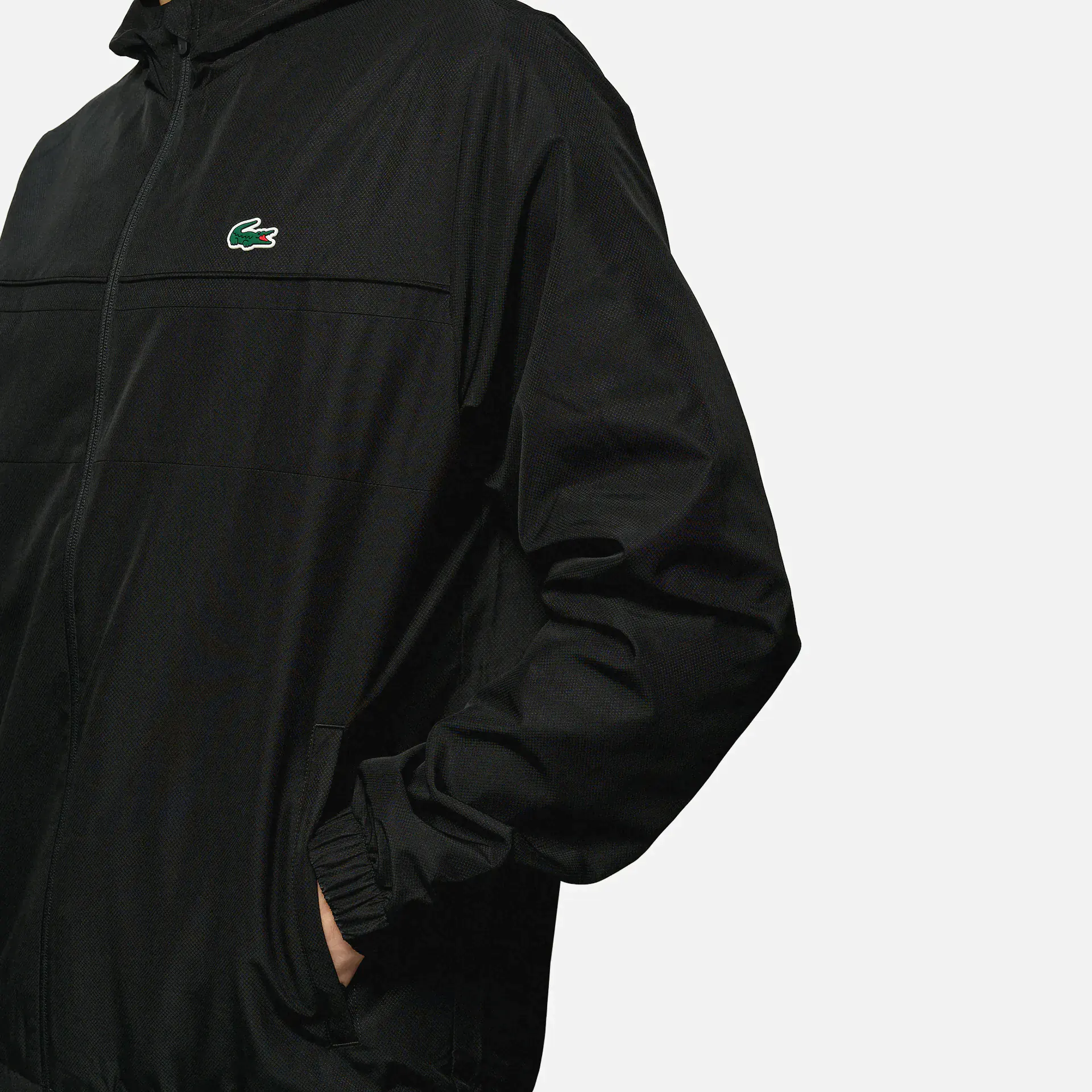 Lacoste Sport Water Repellent Track Jacket Black/Black