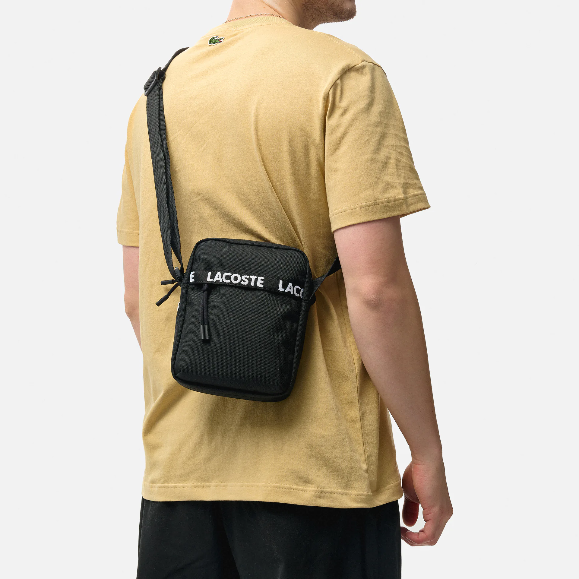 Lacoste Vertical Camera Bag Tape Noir