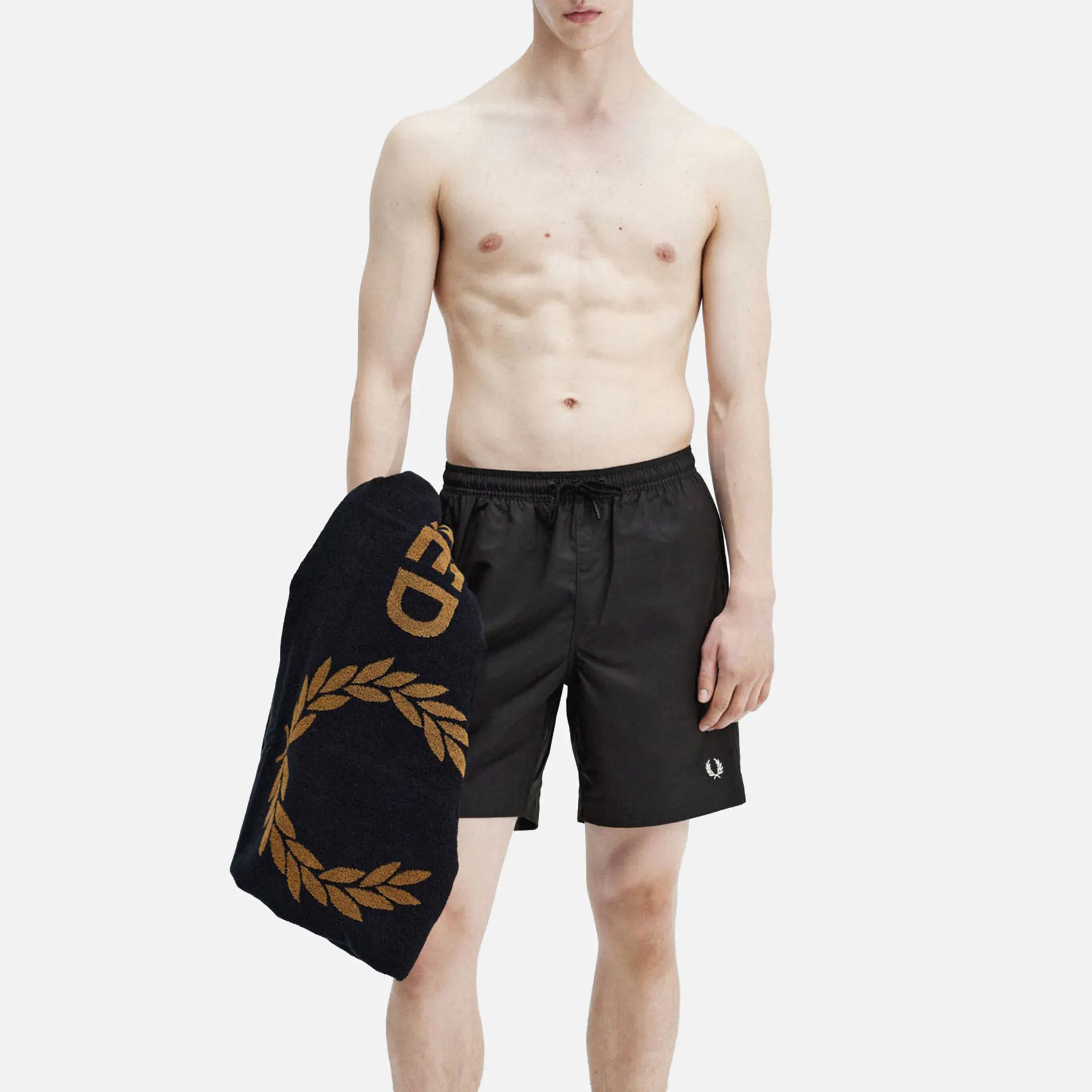 Fred Perry Towel Black/Dark Caramel