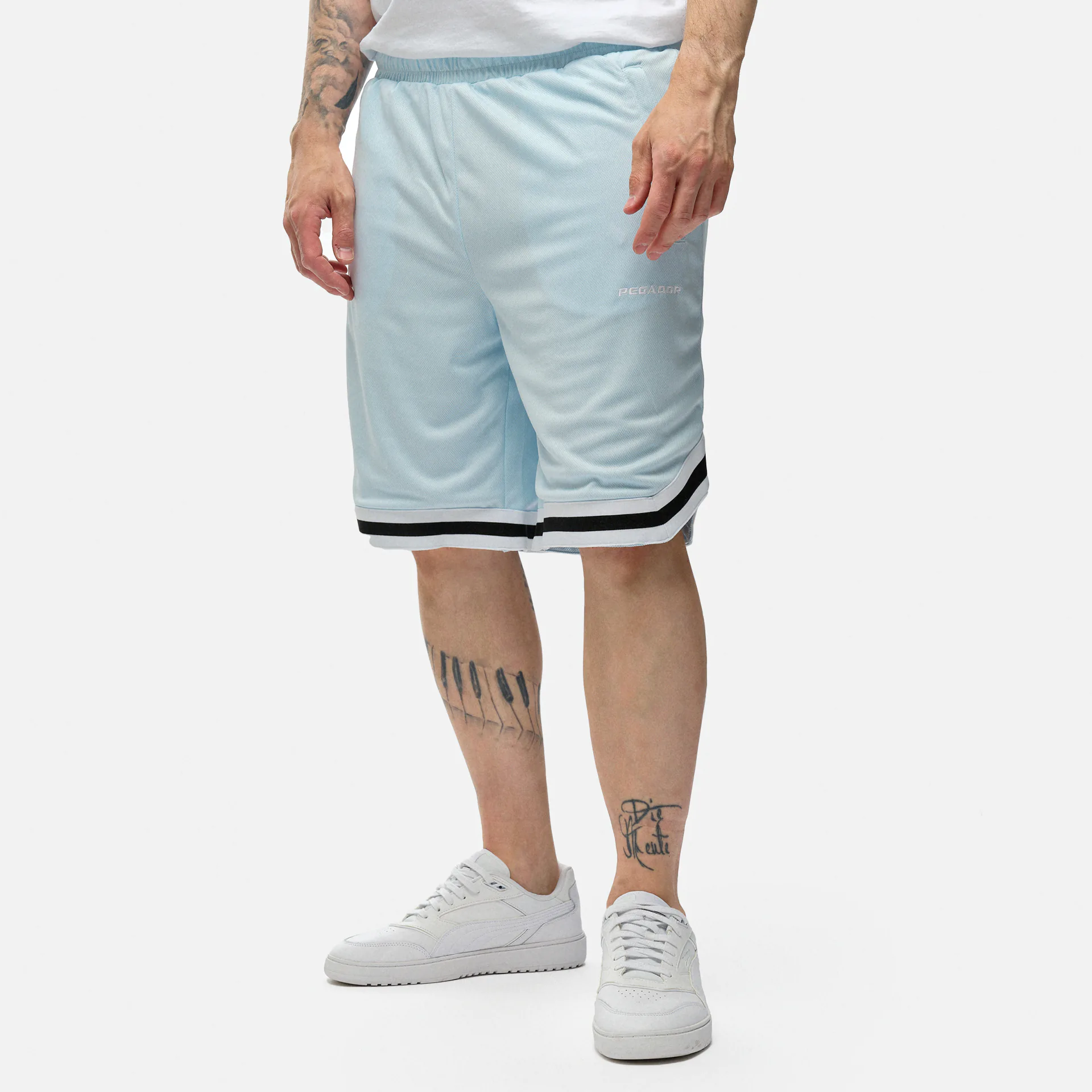 PEGADOR Lansing Basketball Shorts Baby Blue