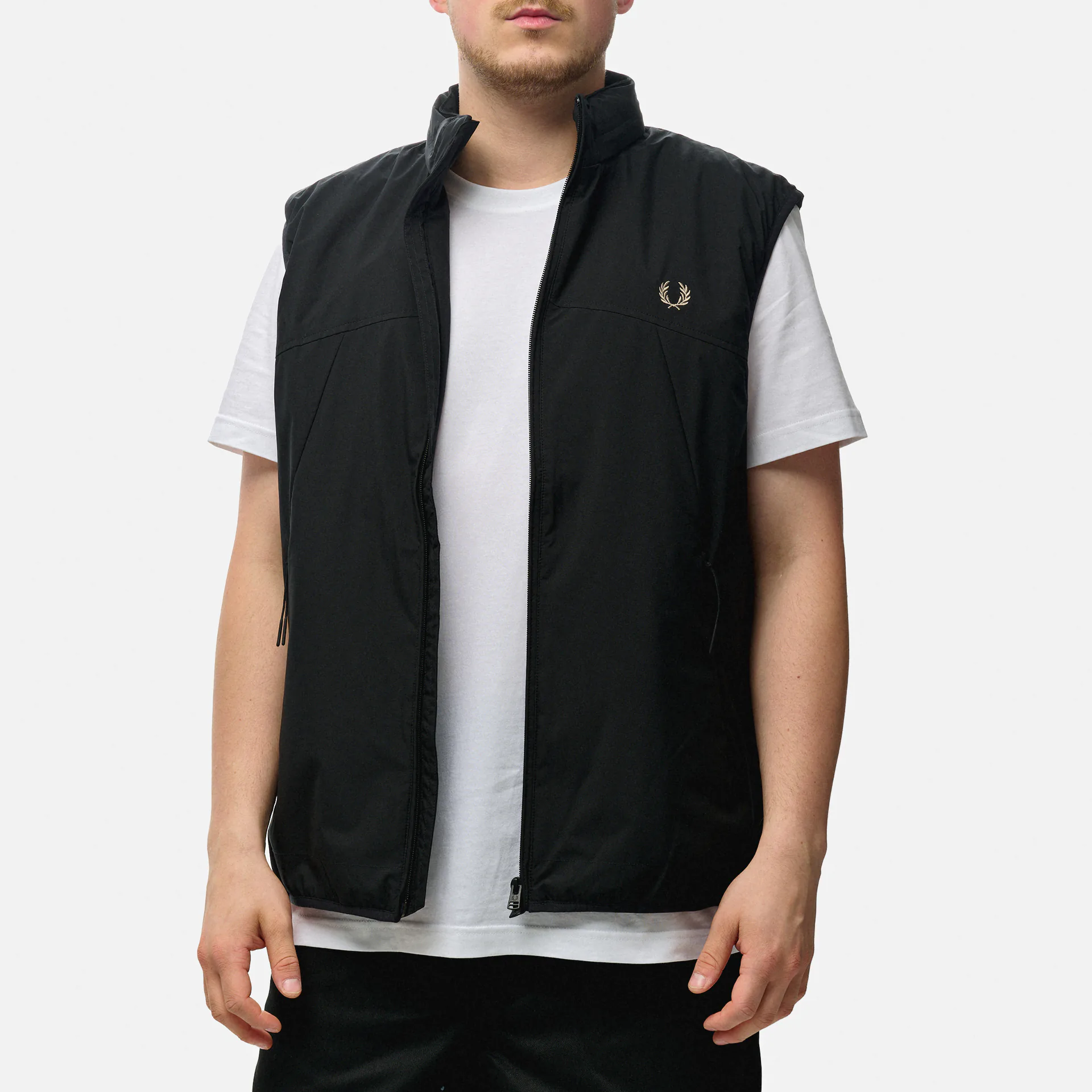 Fred Perry Zip Through Gilet Black