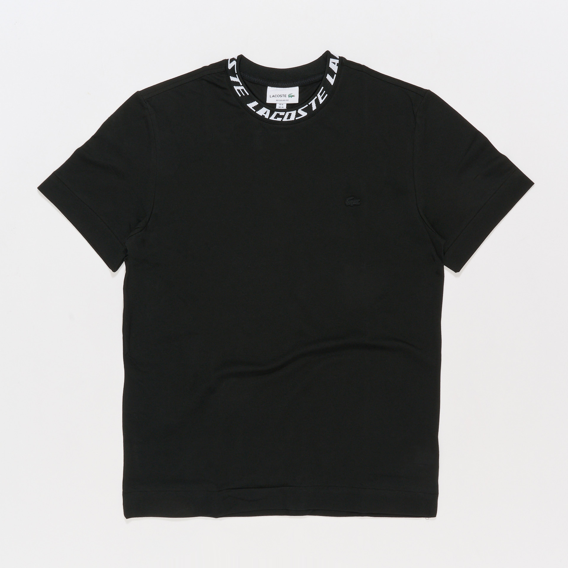 Lacoste Branded Collar T-Shirt Black