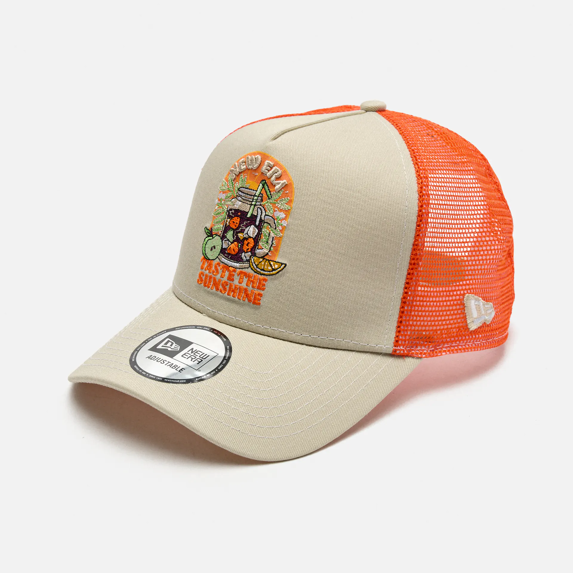 New Era Summer Patch Trucker Cap Stone/Orange