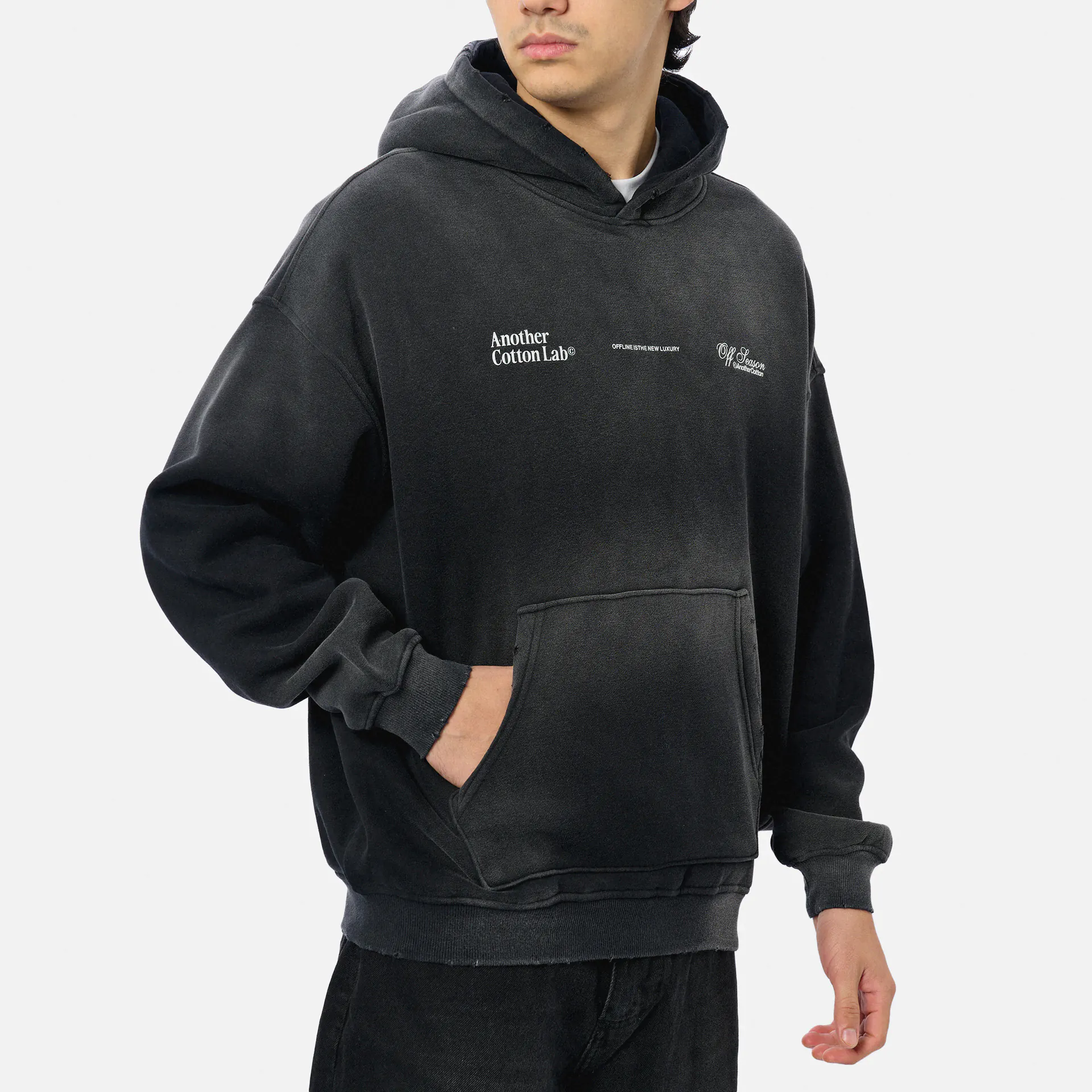 Another Cotton Offline Luxury Oversized Hoodie Black