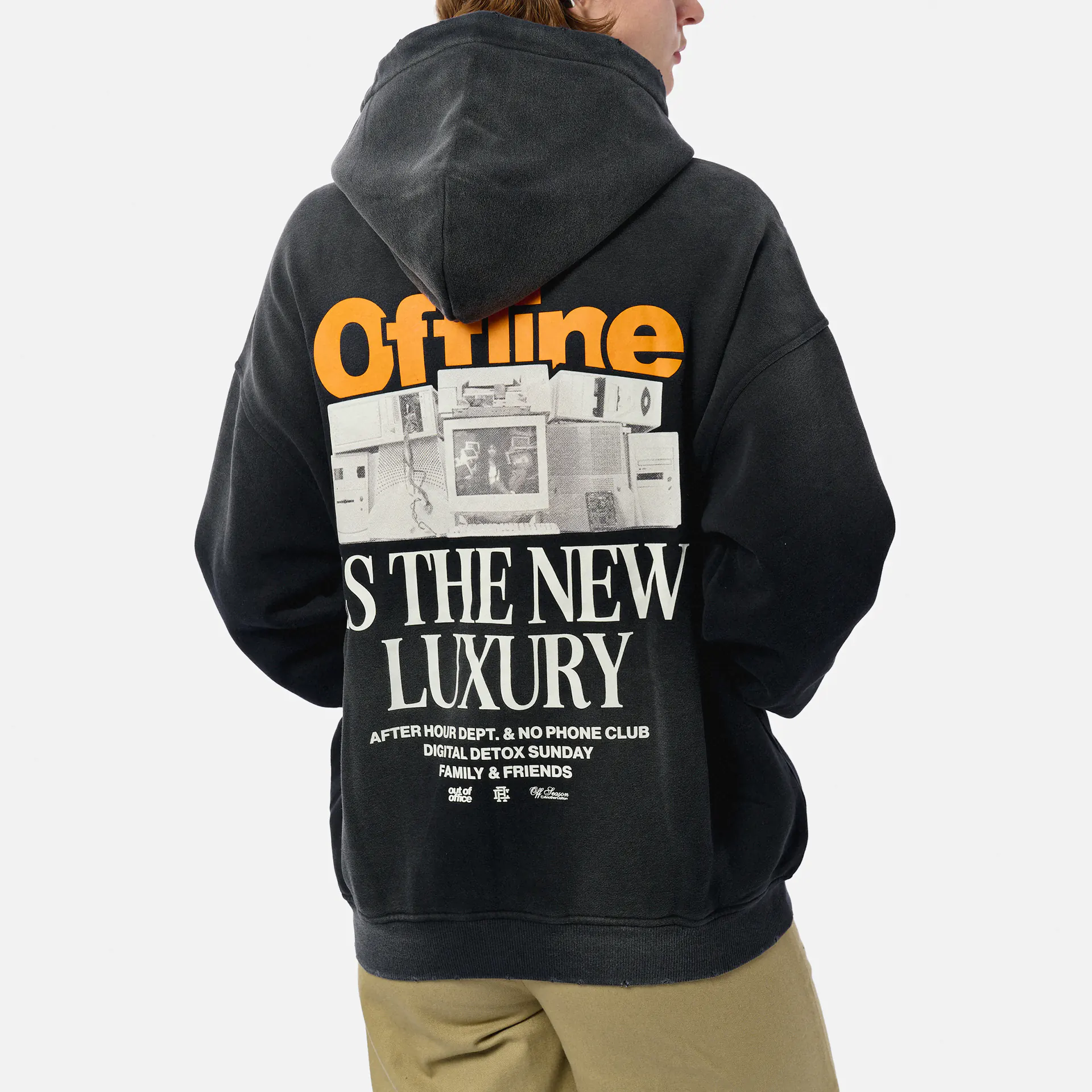 Another Cotton Offline Luxury Oversized Hoodie Black