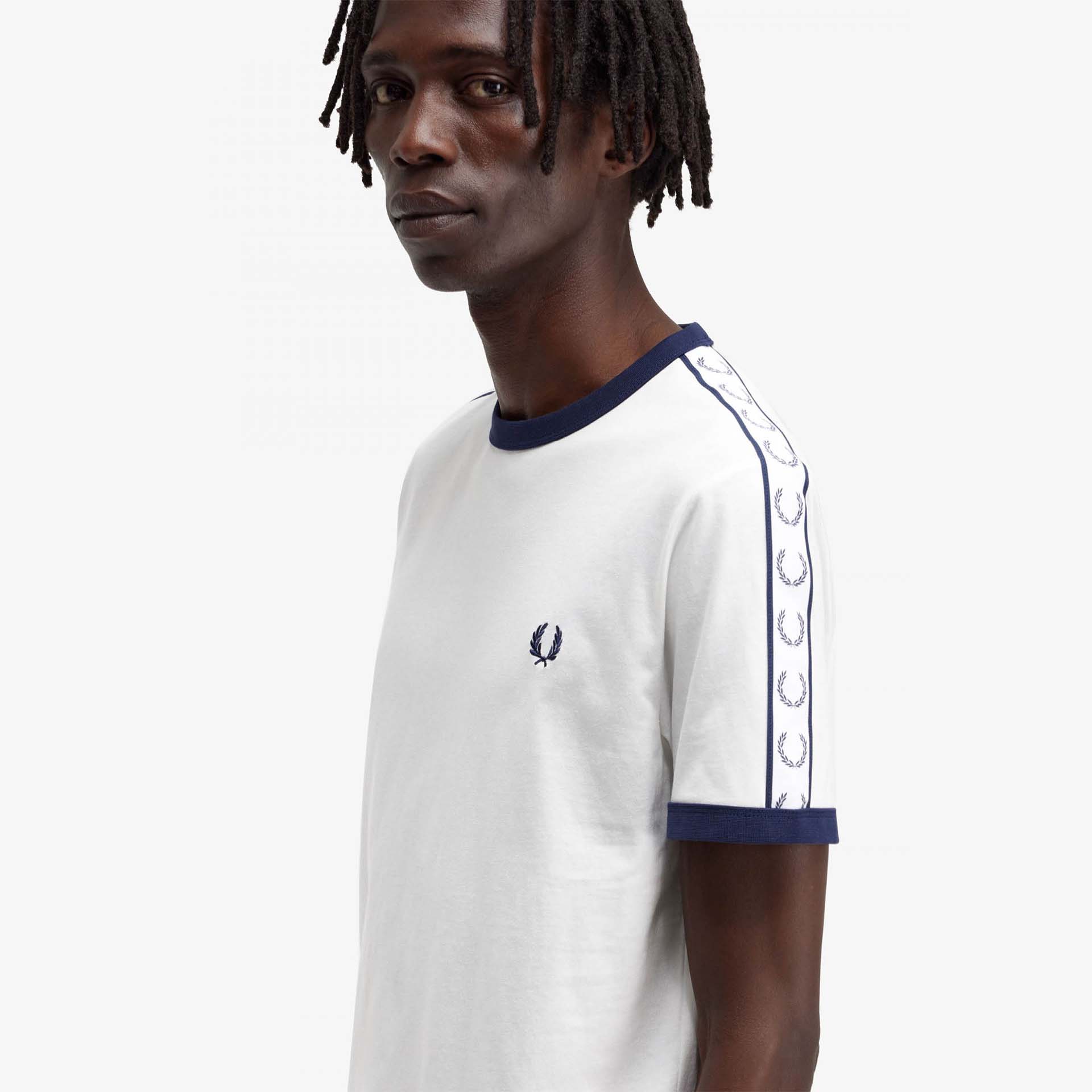 Fred Perry Taped Ringer T-Shirt  Snow White