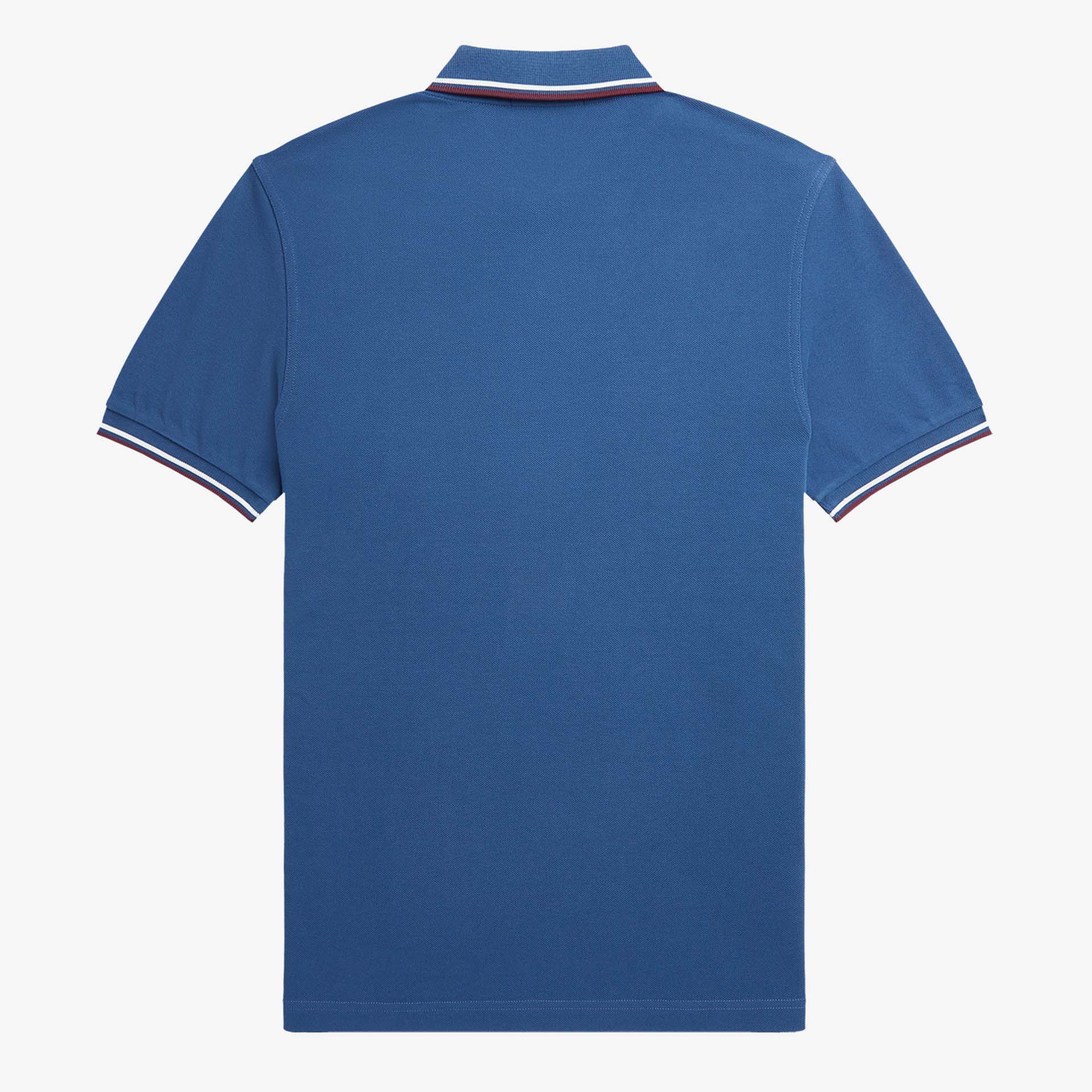 Fred Perry Twin Tipped Polo Shirt Midnight Blue/White/Oxblood 