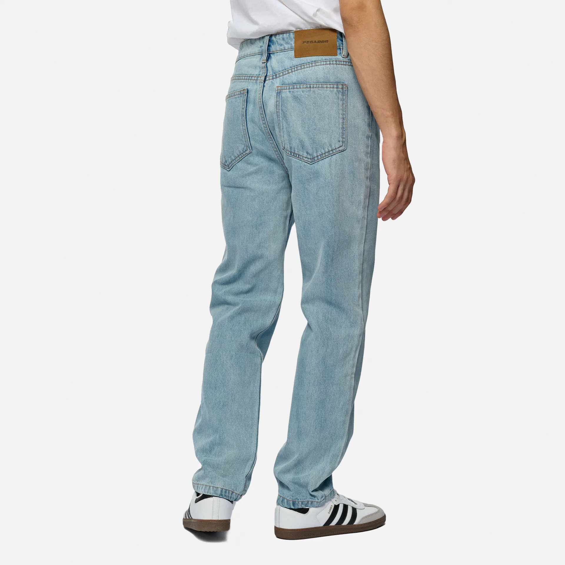 PEGADOR Baltra Baggy Jeans Washed Light Blue 