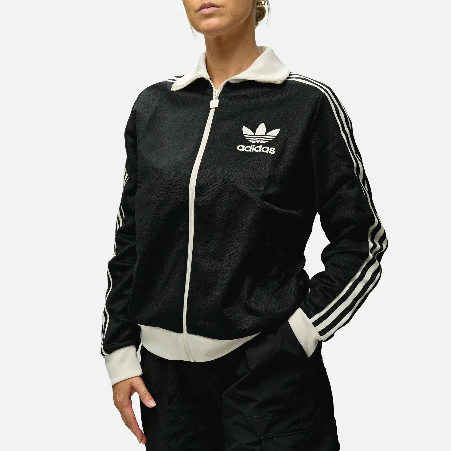 Adidas originals track jacket black hotsell