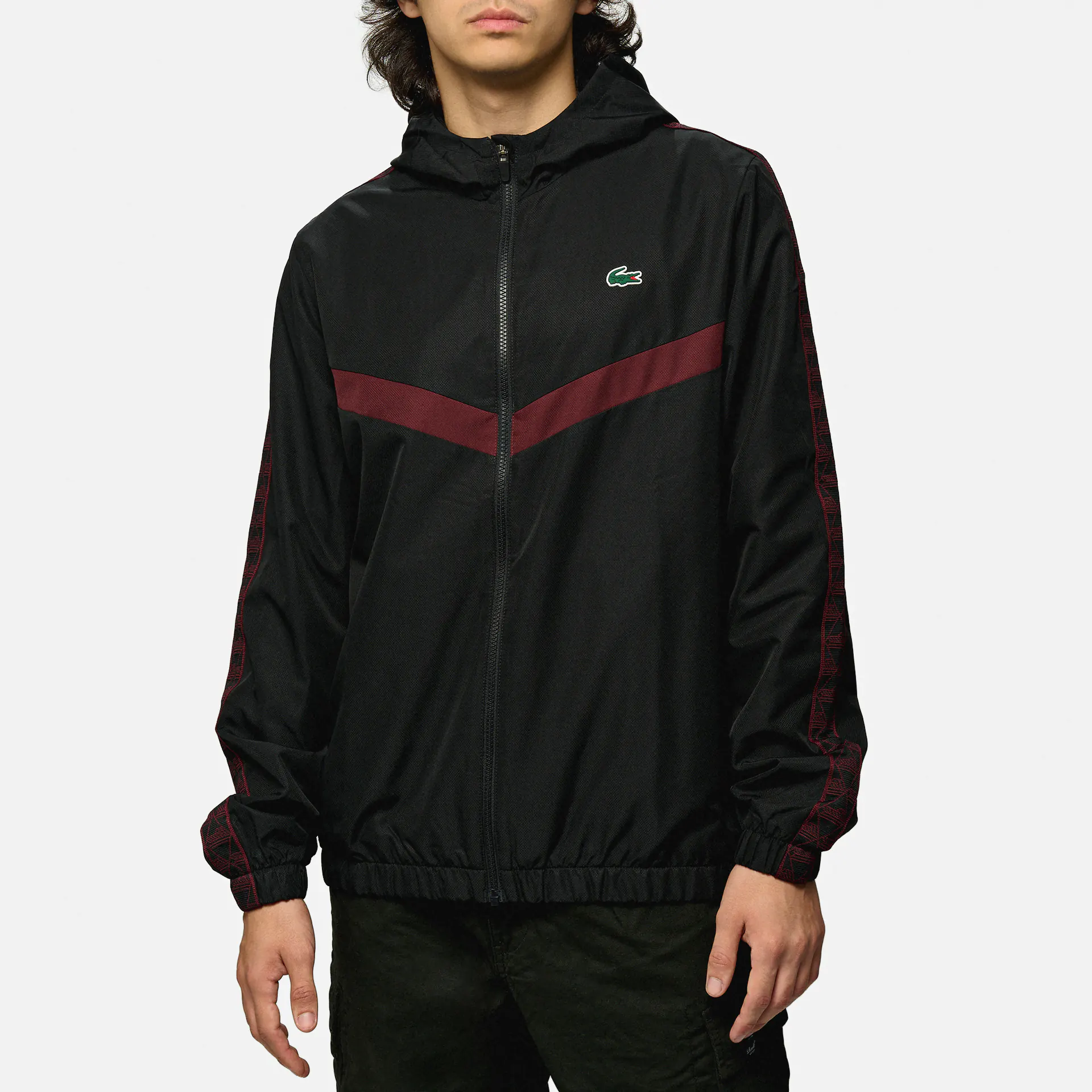  Lacoste Tennis Monogram Track Jacket Black/Expresso