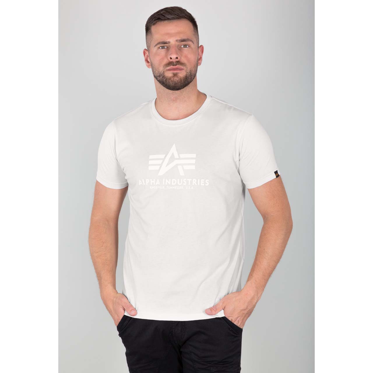 Alpha Industries Basic T -Shirt Jet Stream White