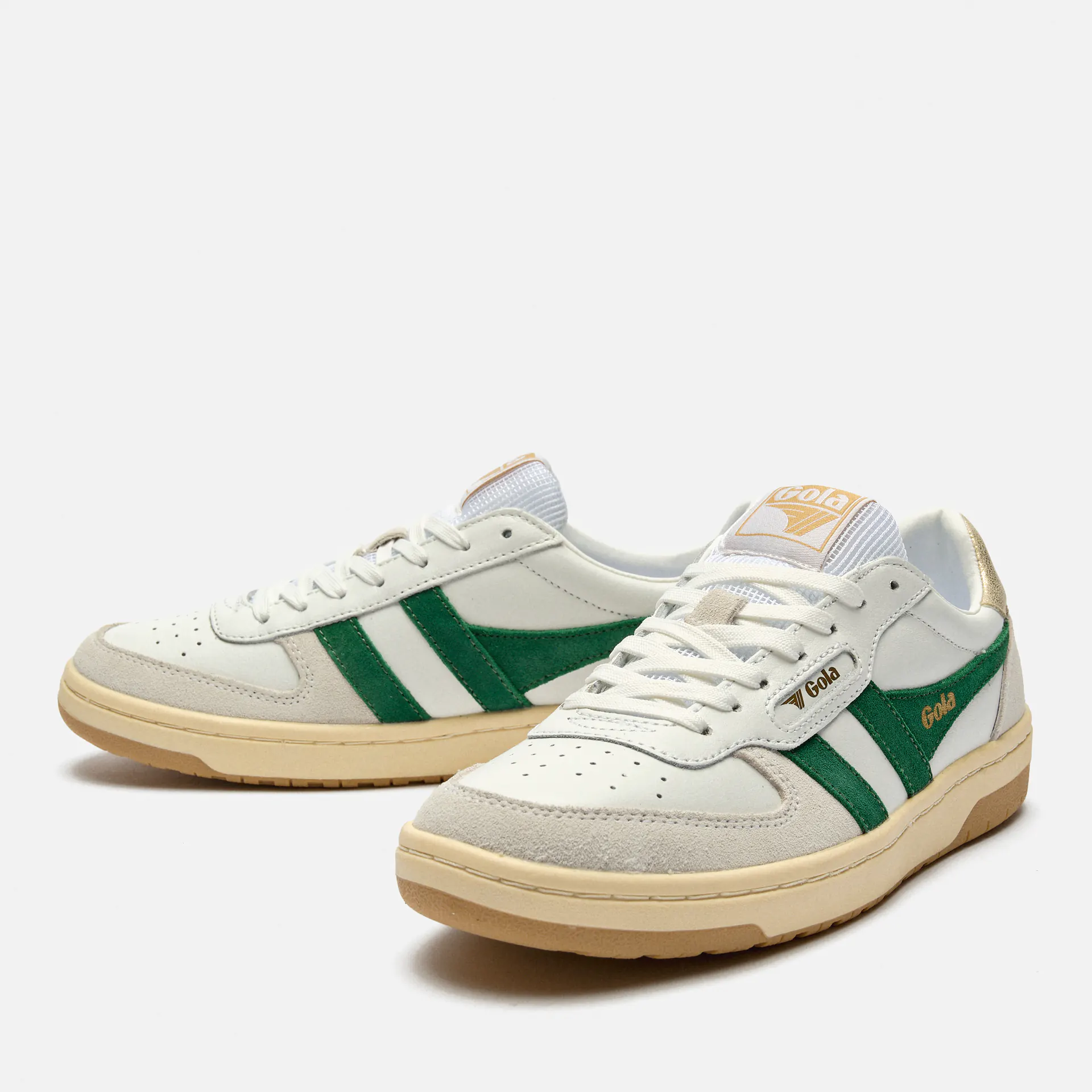 Gola Hawk Sneaker White/Dark Green/Gold 