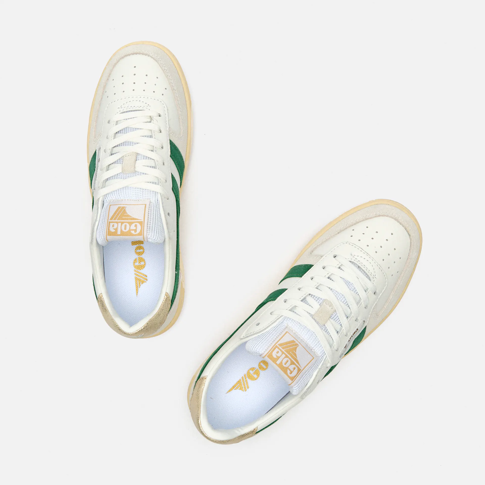 Gola Hawk Sneaker White/Dark Green/Gold 