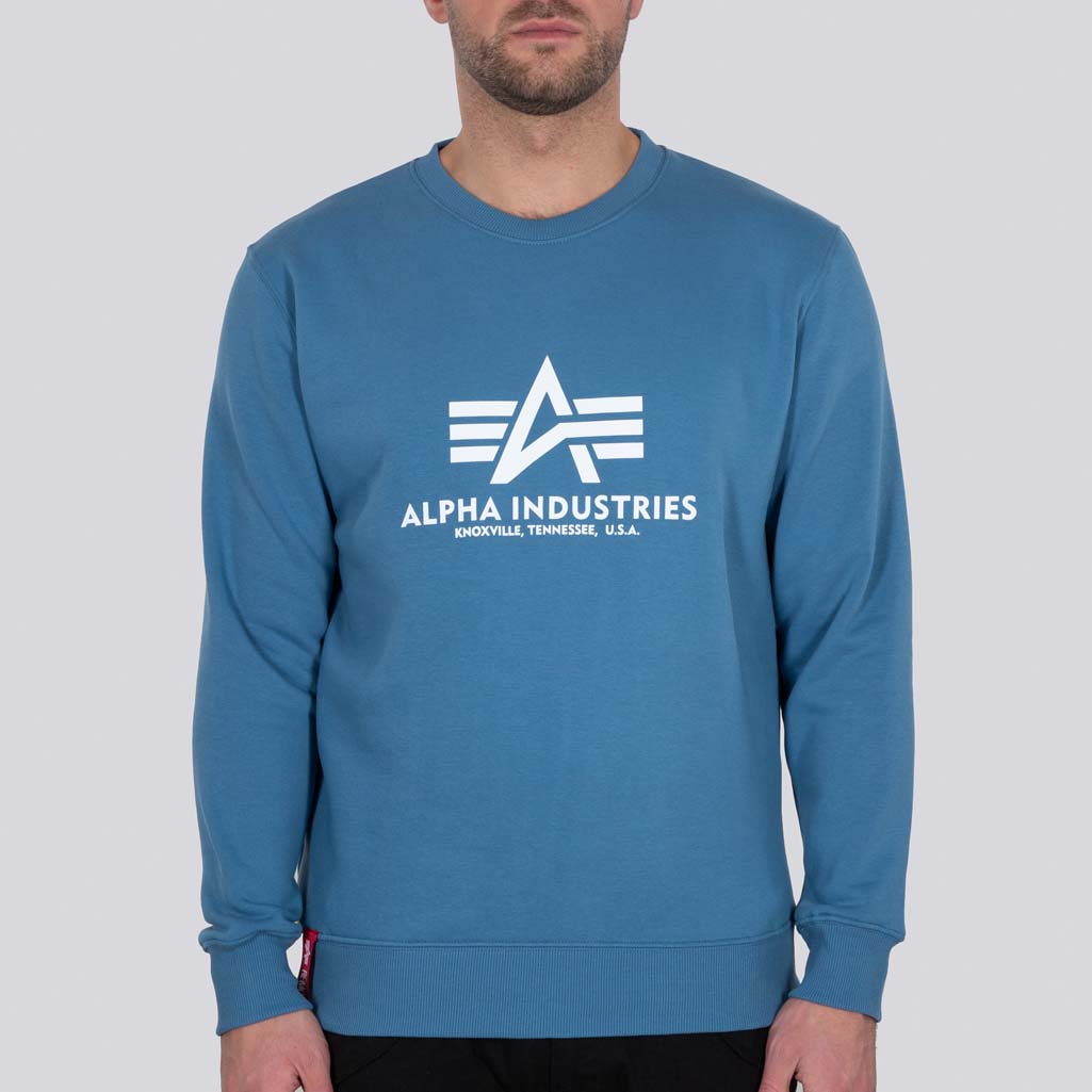 Alpha Industries Herren Basic Pullover Sweatshirt Airforce Blue